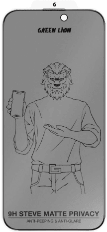 Green Lion 9H Steve Matte Privacy Anti-Peeping Dull Glass for iPhone 18 Pro