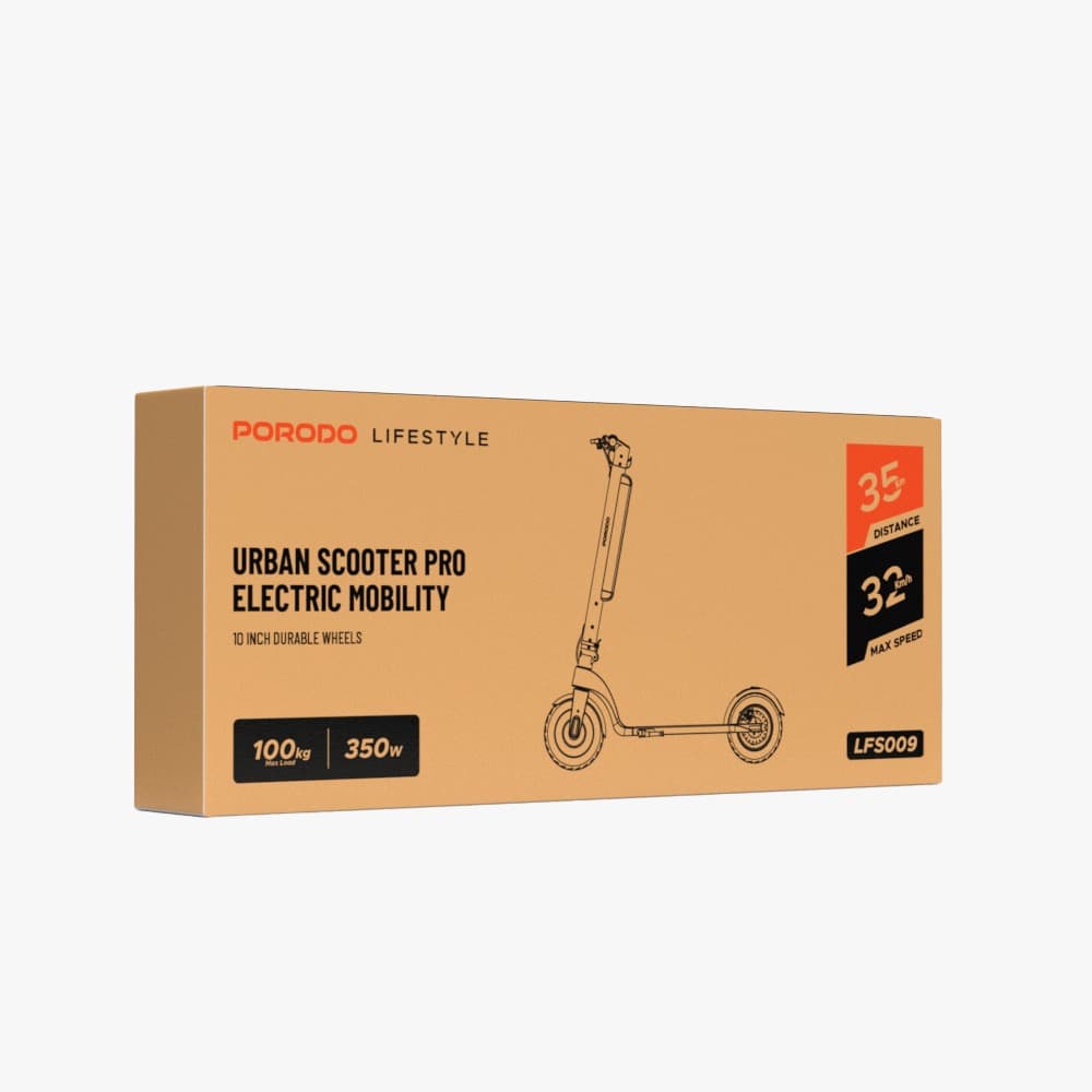 Porodo Electric Scooter Pro - 32 Km/h, Black 3