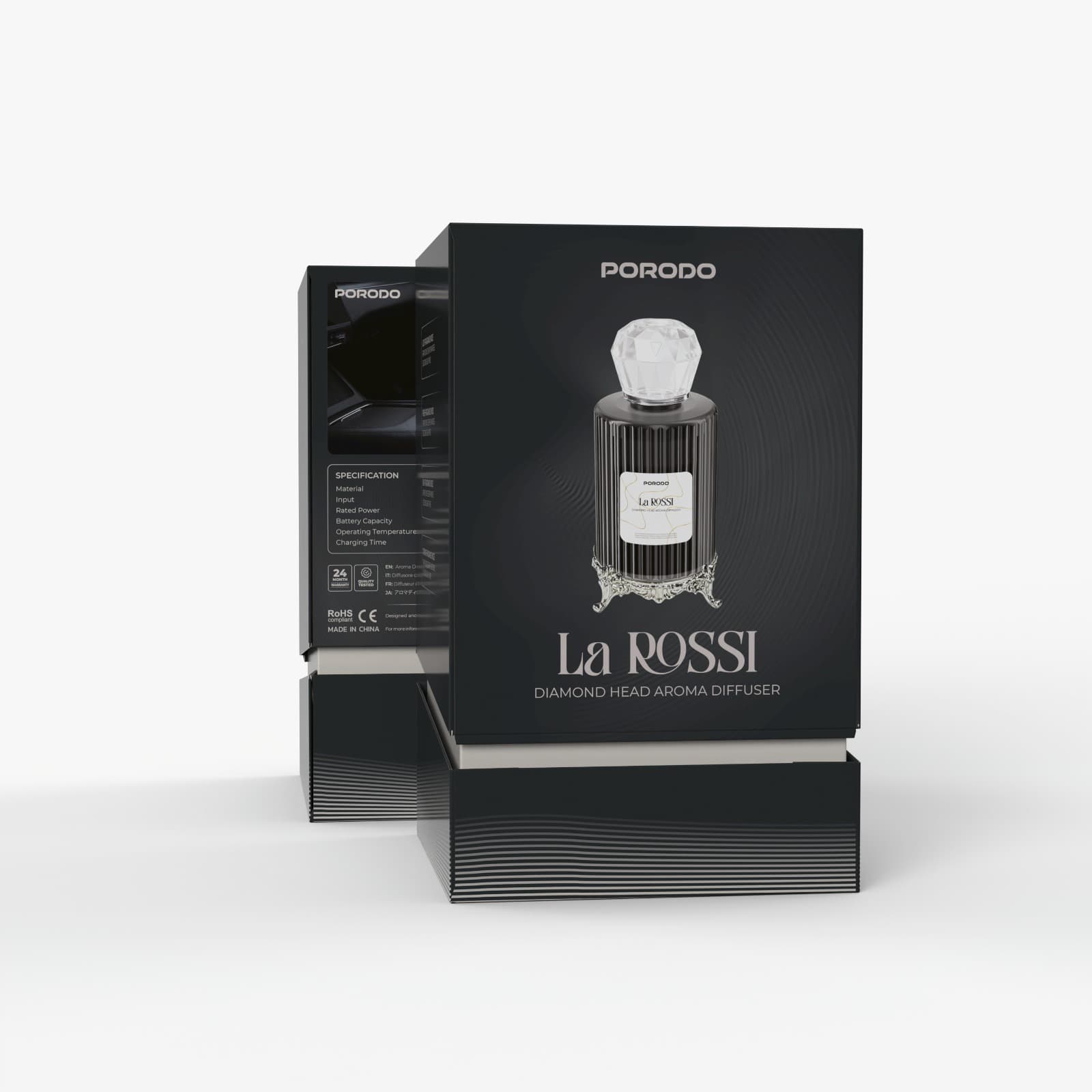 Porodo La Rossi Diamond Head Aroma Diffuser — Pink 2