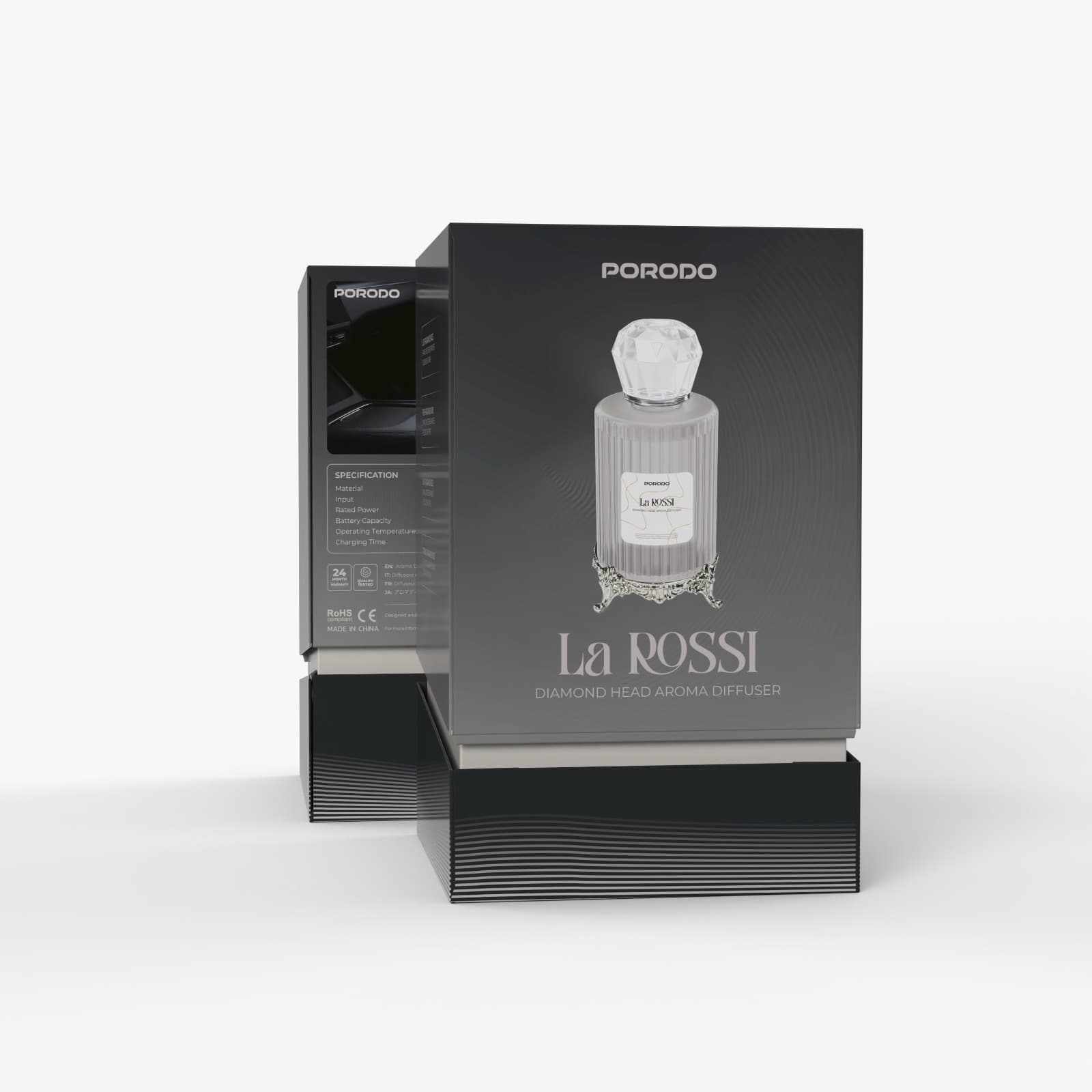 Porodo La Rossi Diamond Head Aroma Diffuser — Pink 3