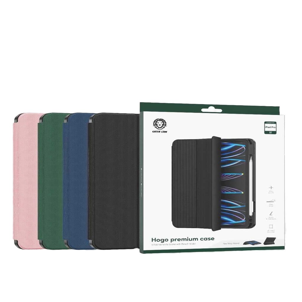 Green Lion Hogo Premium Case with Pencil Holder iPad 10.2" — Black 1 Green Lion Hogo Premium Case with Pencil Holder iPad 10.2" — Black 1