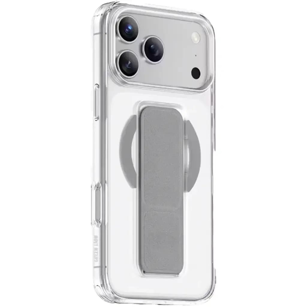 Green Lion MagSafe Leather Grip for iPhone 17 Pro Max/17 Pro - Silver Green Lion MagSafe Leather Grip for iPhone 17 Pro Max/17 Pro - Silver