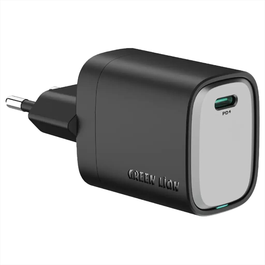 Green Lion Supra 20W EU Wall Charger - Black/Grey Green Lion Supra 20W EU Wall Charger - Black/Grey