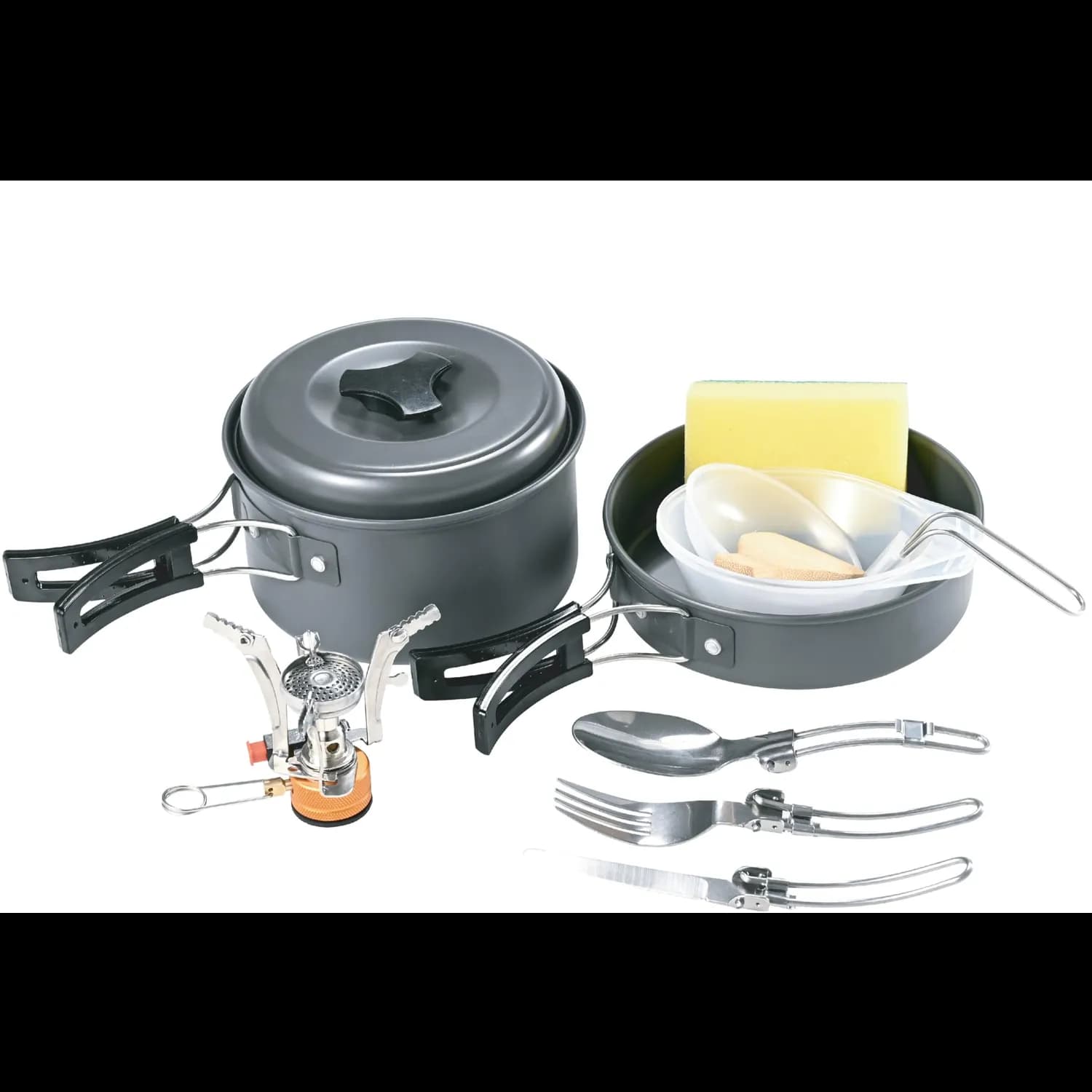 Green Lion Camping Cookware Set GN10N1COOK - 10-in-1, Black 1 Green Lion Camping Cookware Set GN10N1COOK - 10-in-1, Black 1