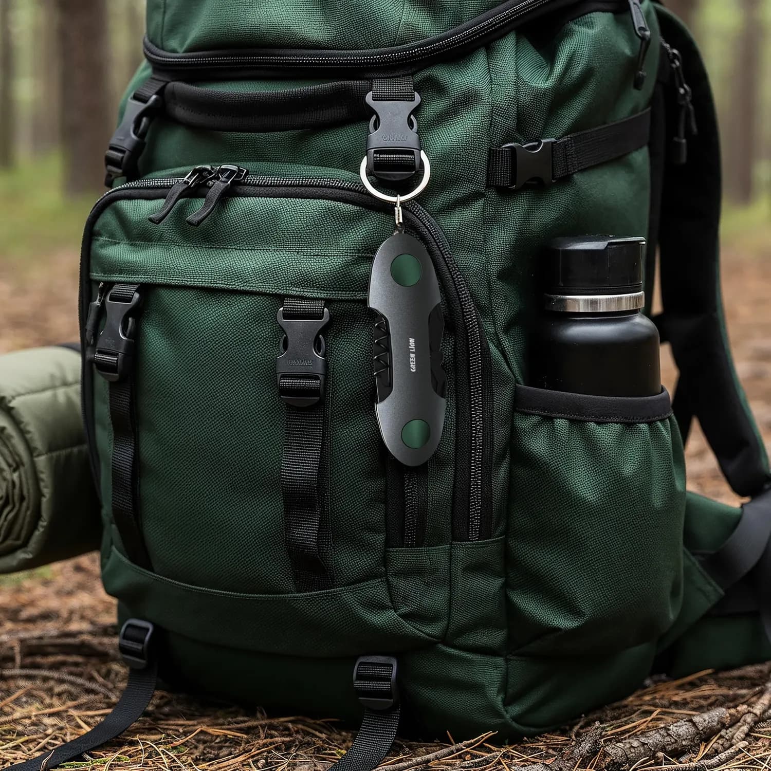Green Lion Multi-Tool - 14-in-1 Camping, Safe-Lock, Black 3