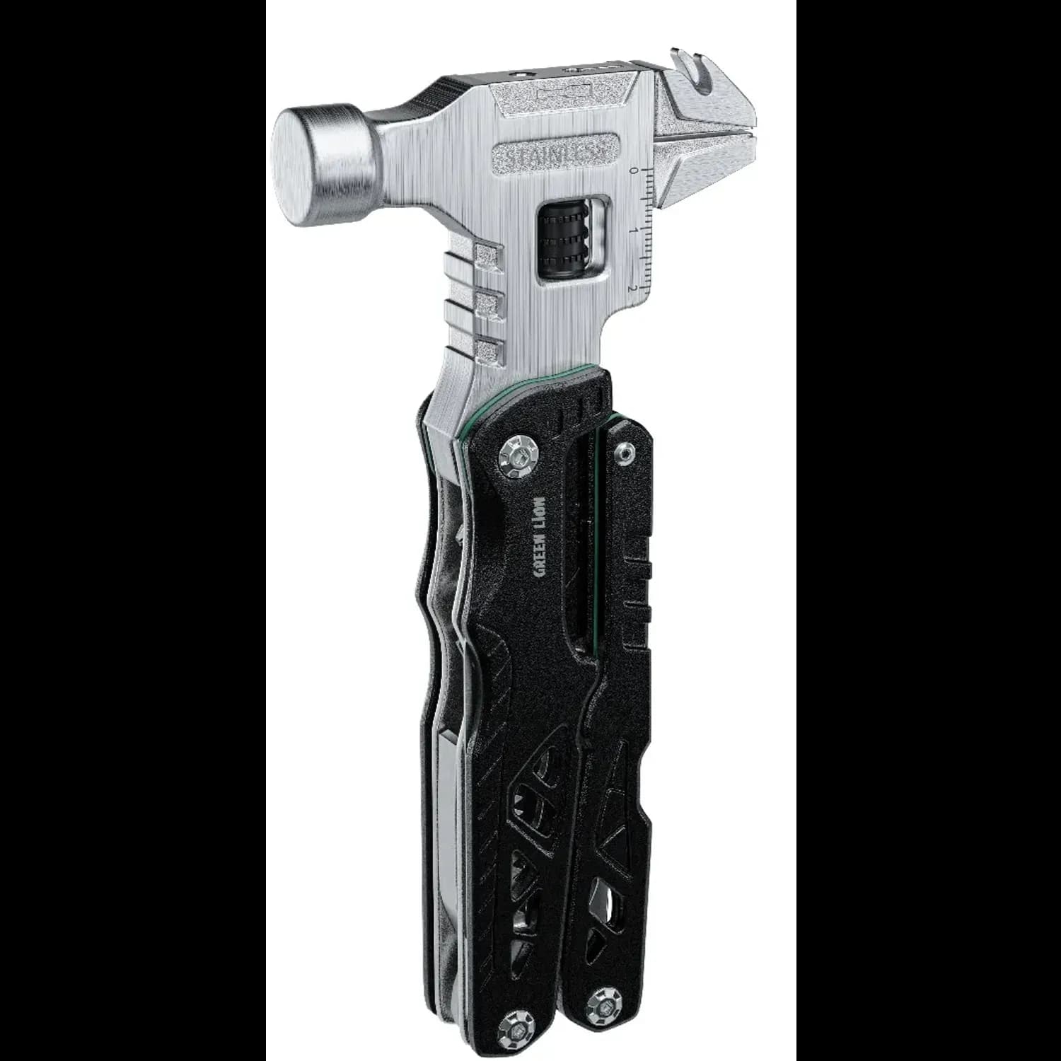Green Lion Multi-Tool - 18-in-1 Camping, Stainless Steel, Black 4