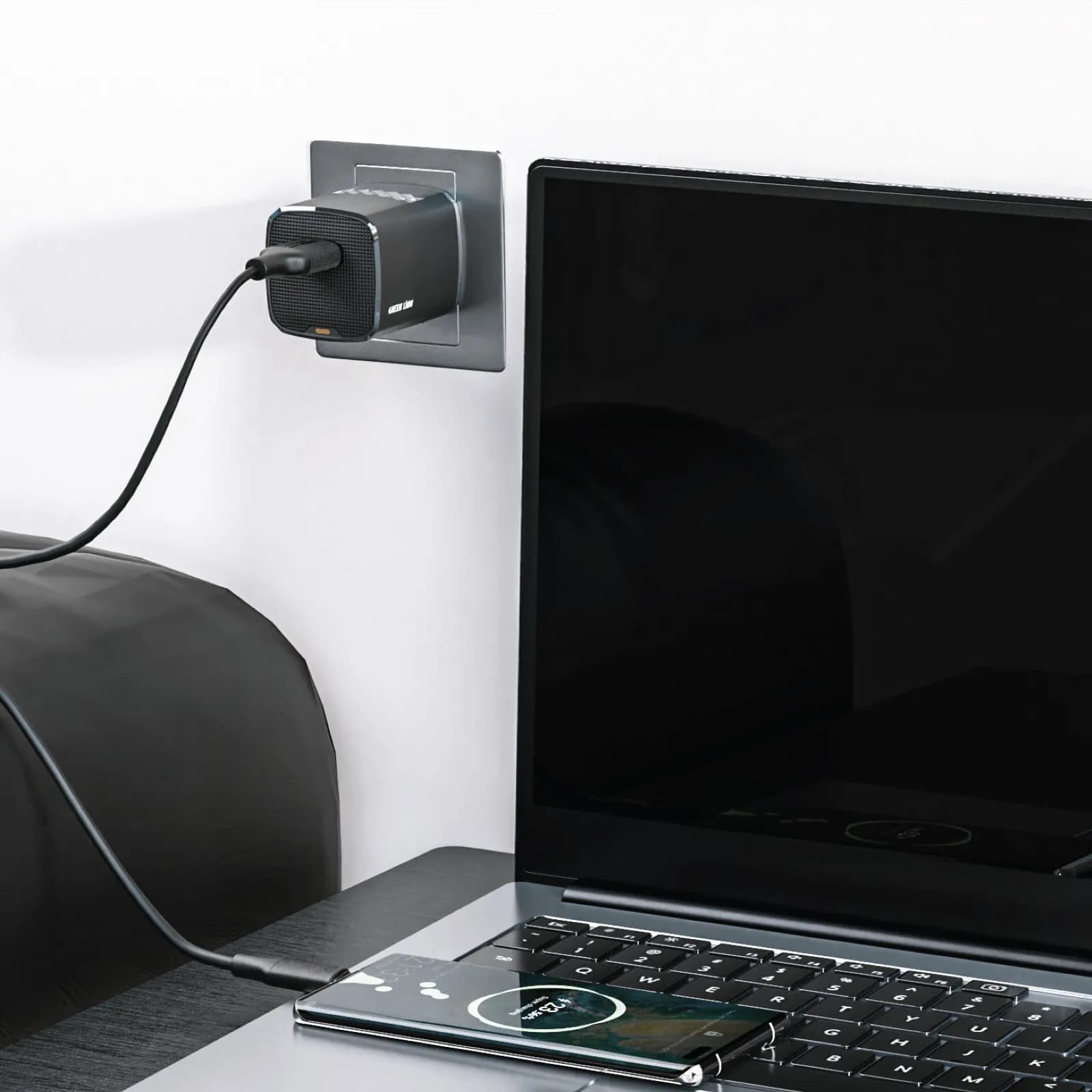 GREEN LION Wall Charger GN1USBWALLBK - 20W USB-A, Black 2