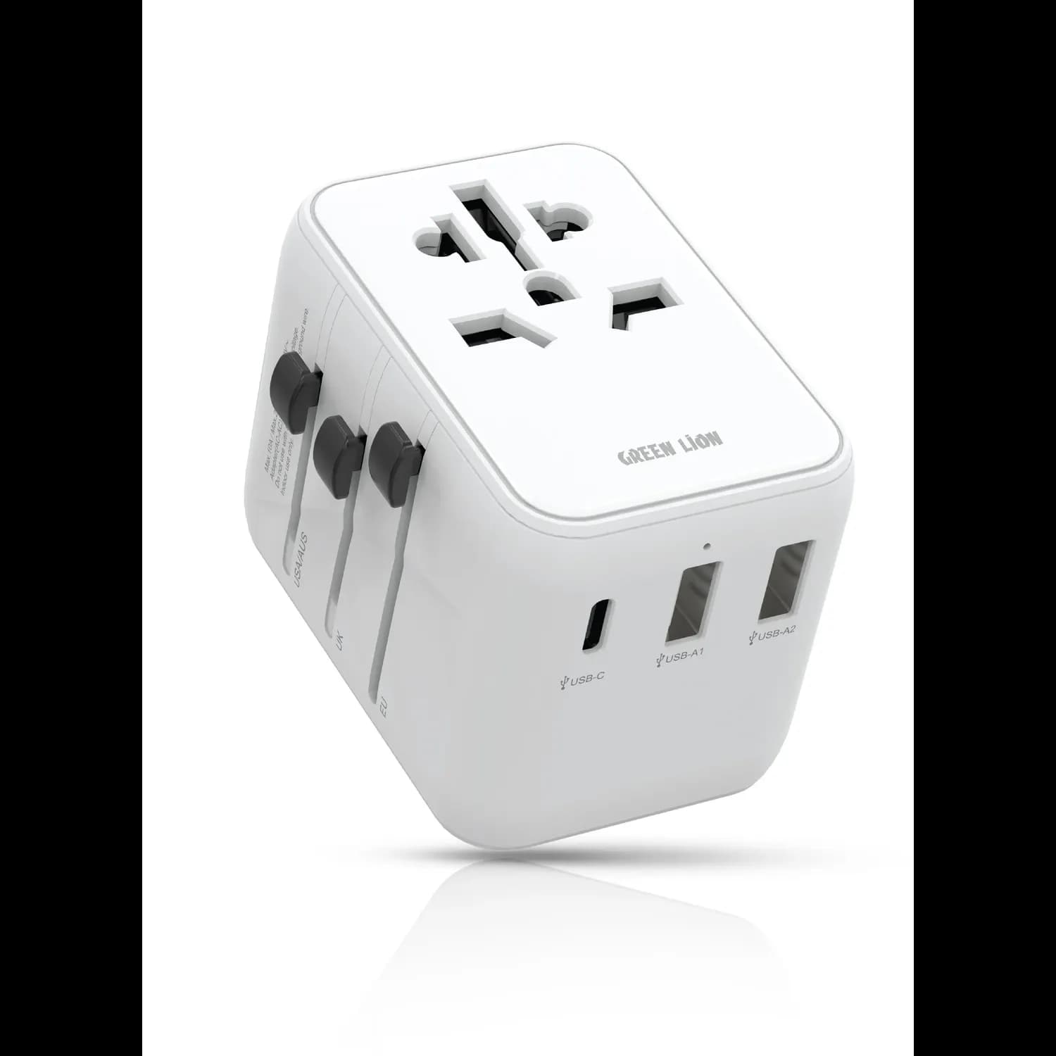 Green Lion Travel Adapter - 20W, White 2