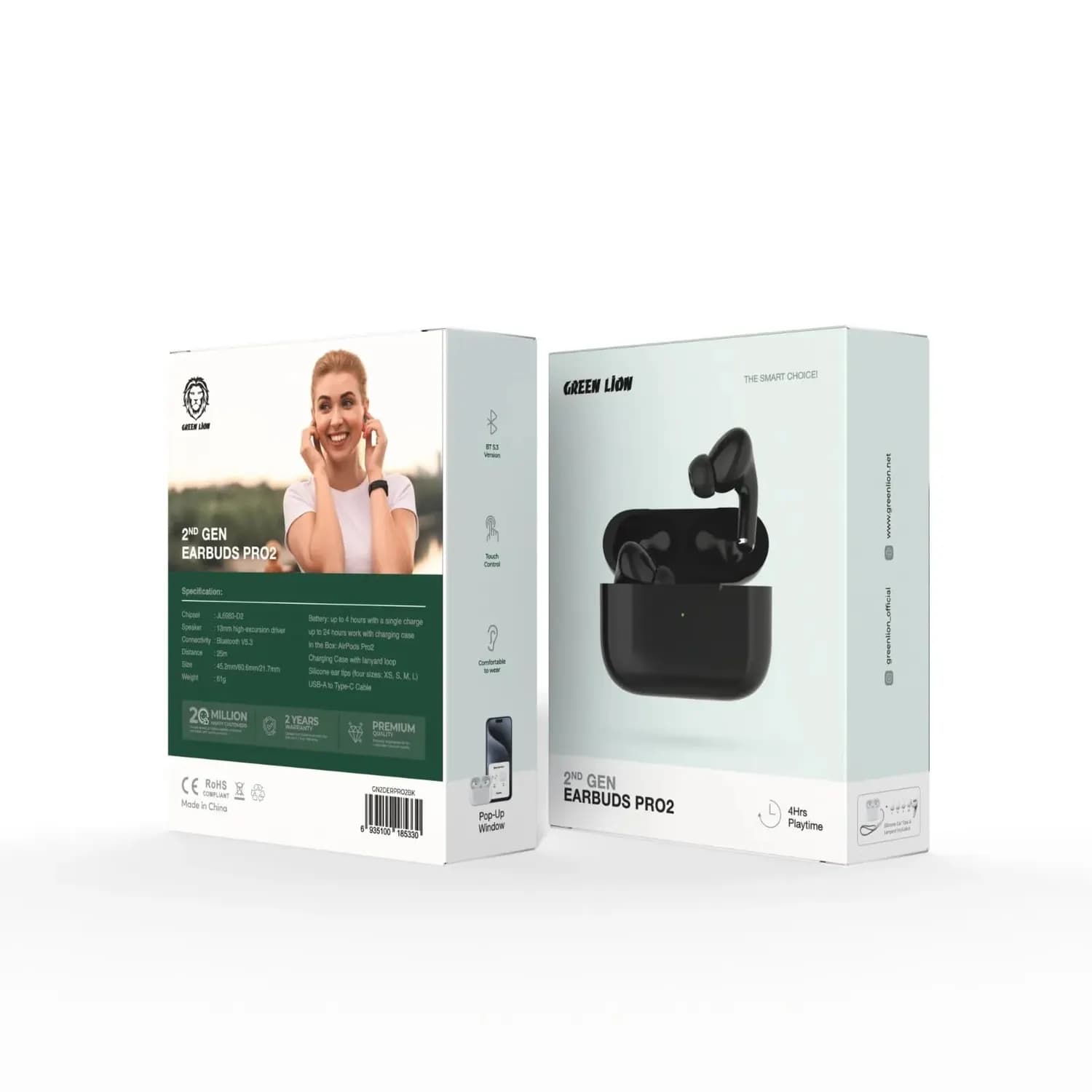 Green Lion Earbuds Pro 2 - Black 3