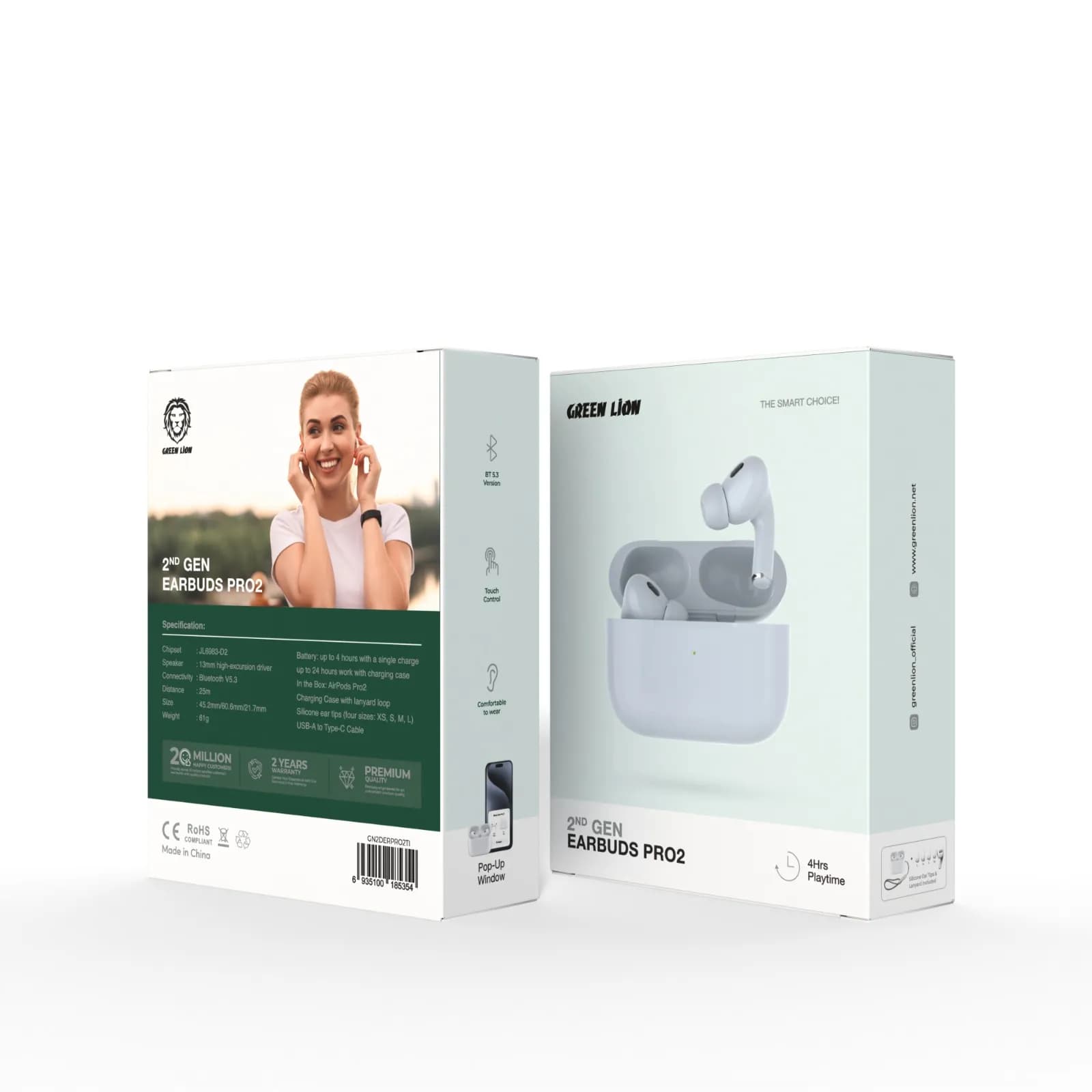 Green Lion D2 Earbuds Pro 2 - Titanium 2