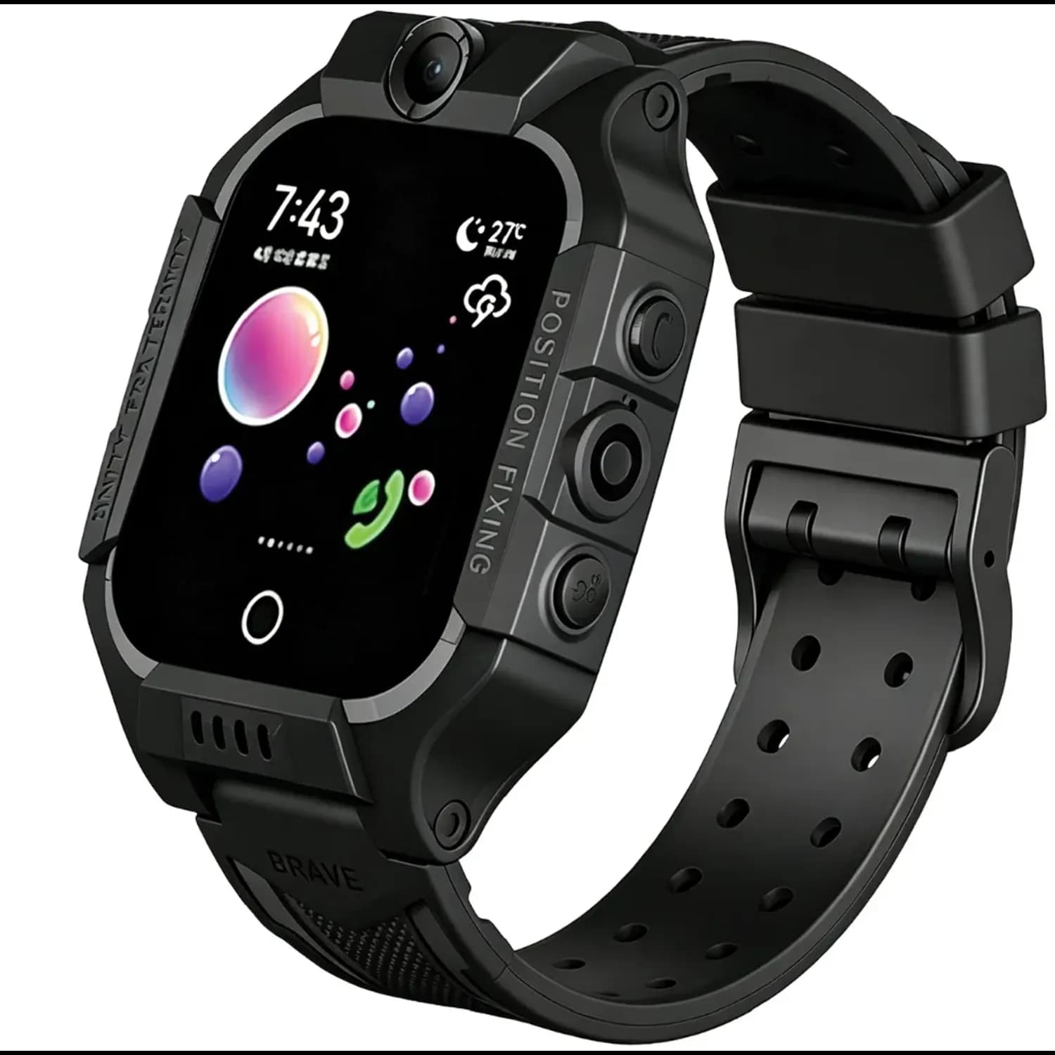 Green Lion Kids Smart Watch Series 5 - 2G, Black 1