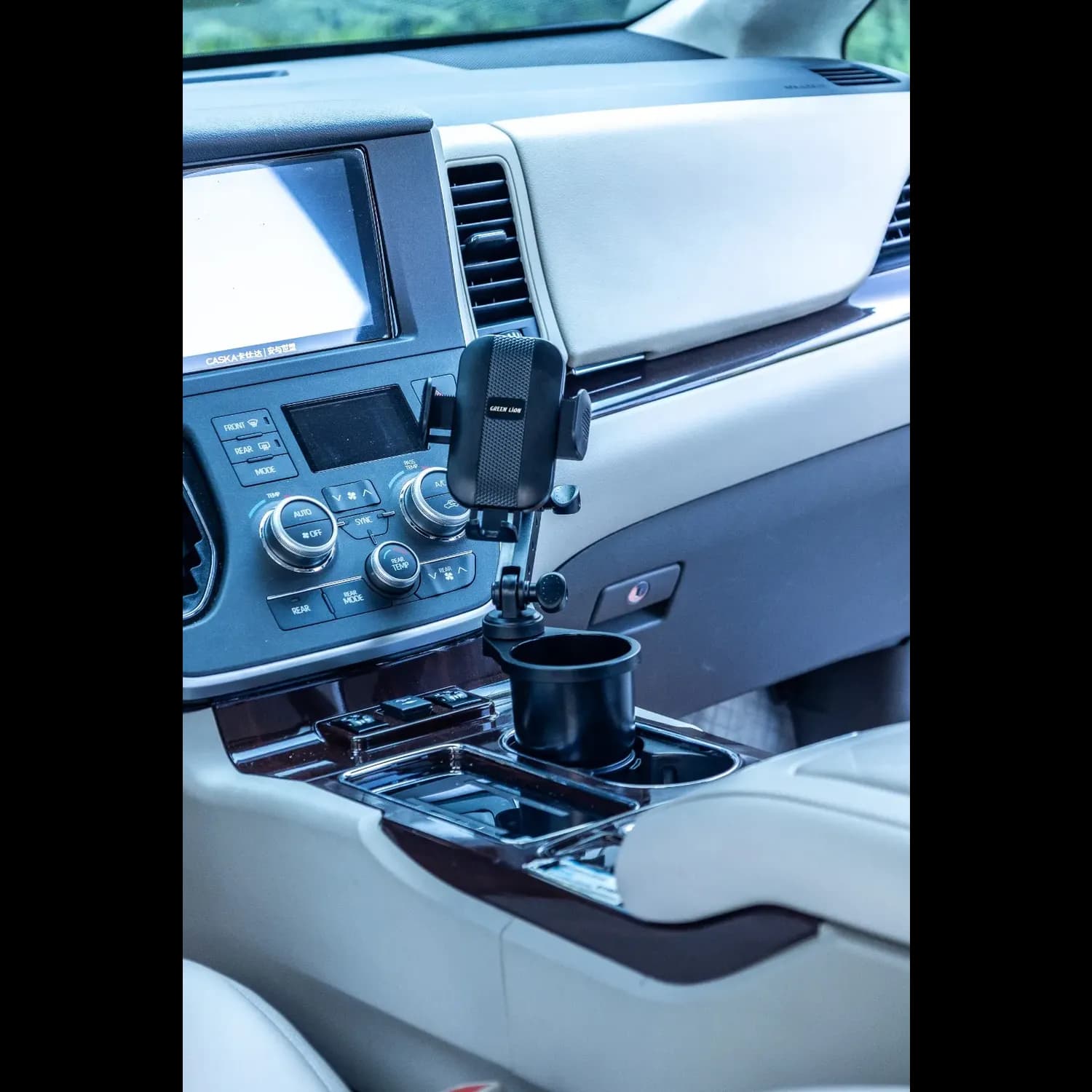 Green Lion FlexGrip - 2-in-1 Car Cup Holder & Phone Mount, Black 4