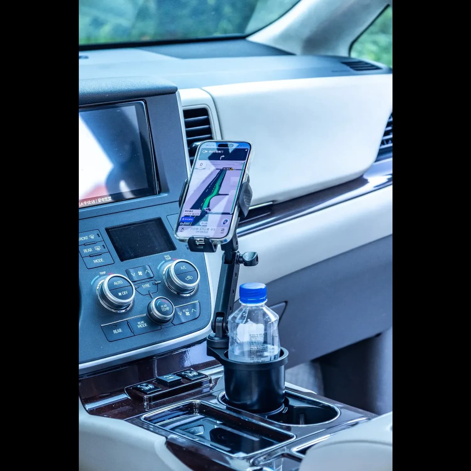 Green Lion FlexGrip - 2-in-1 Car Cup Holder & Phone Mount, Black 5