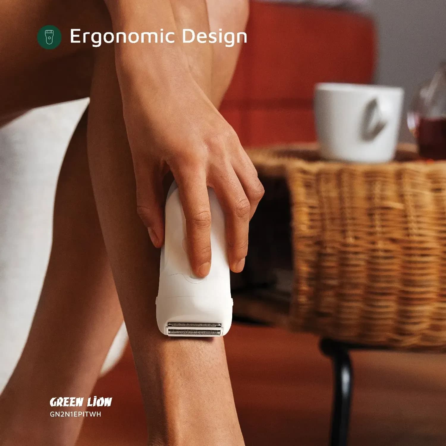 Green Lion Epilator & Shaver - 2 in 1, Waterproof, White 3
