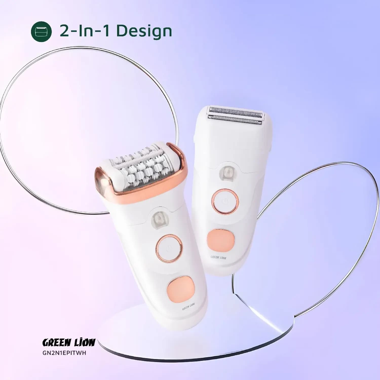 Green Lion Epilator & Shaver - 2 in 1, Waterproof, White 5