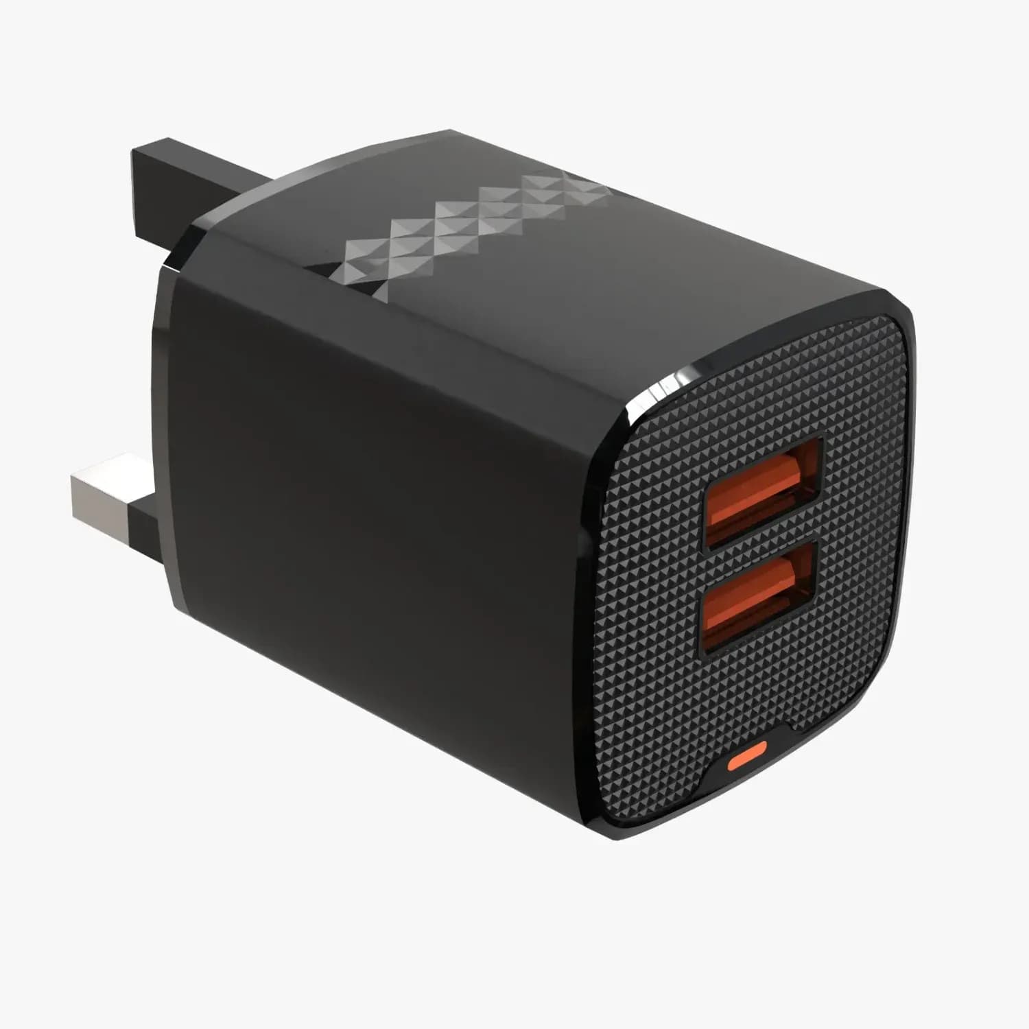 Green Lion Dual Port Wall Charger - USB-A to Micro, Black 4
