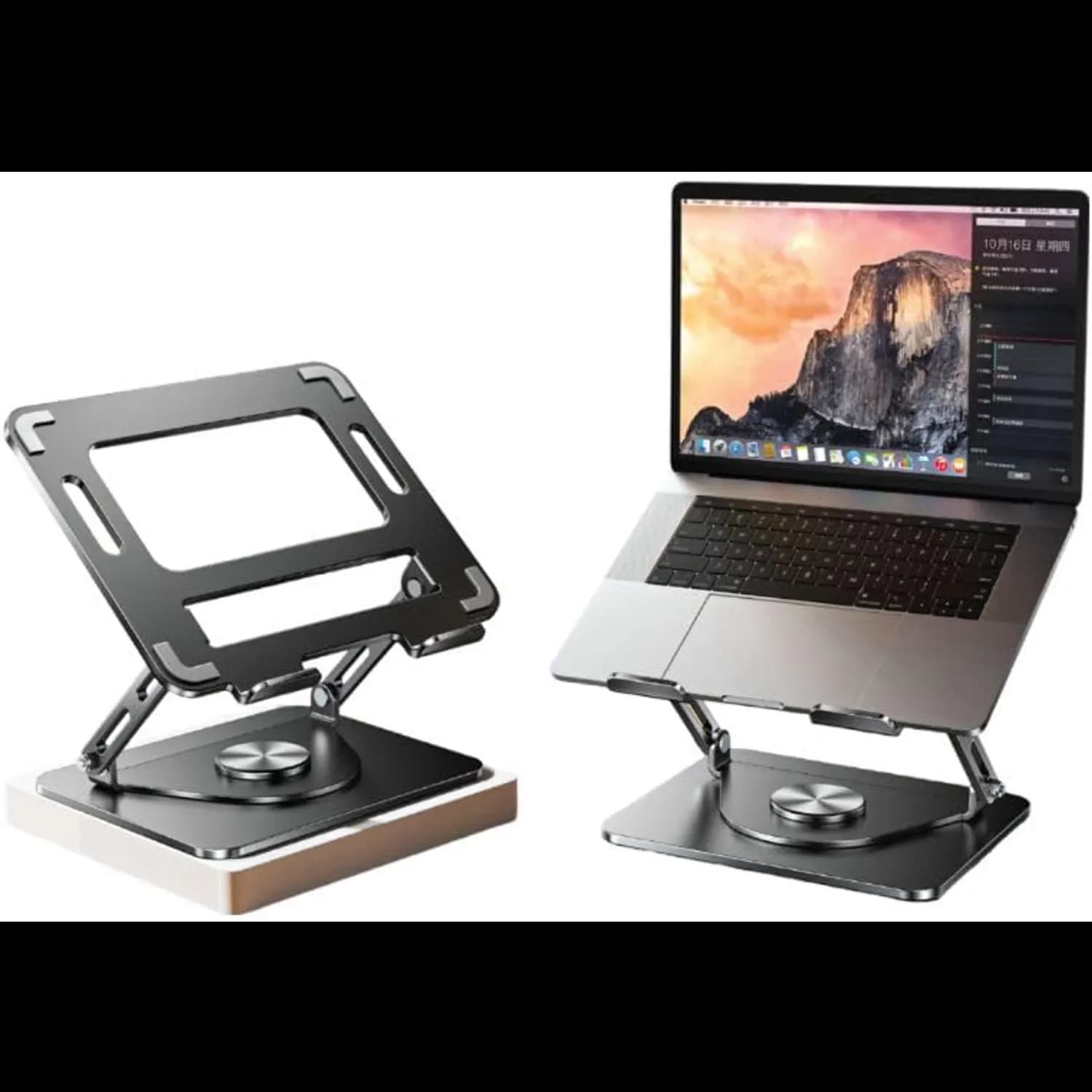 Green Lion Laptop Stand - 360° Rotatable, Black 2