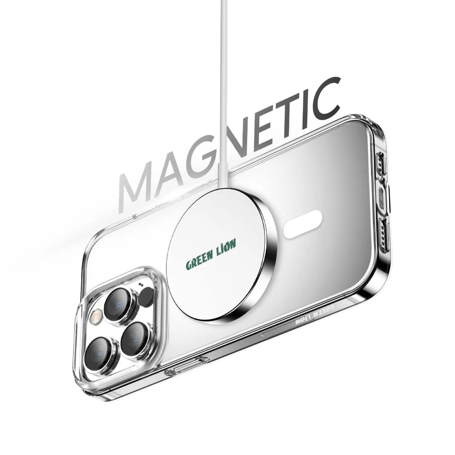 Green Lion iPhone 14 Pro Case Classic - MagSafe Compatible, Clear 3