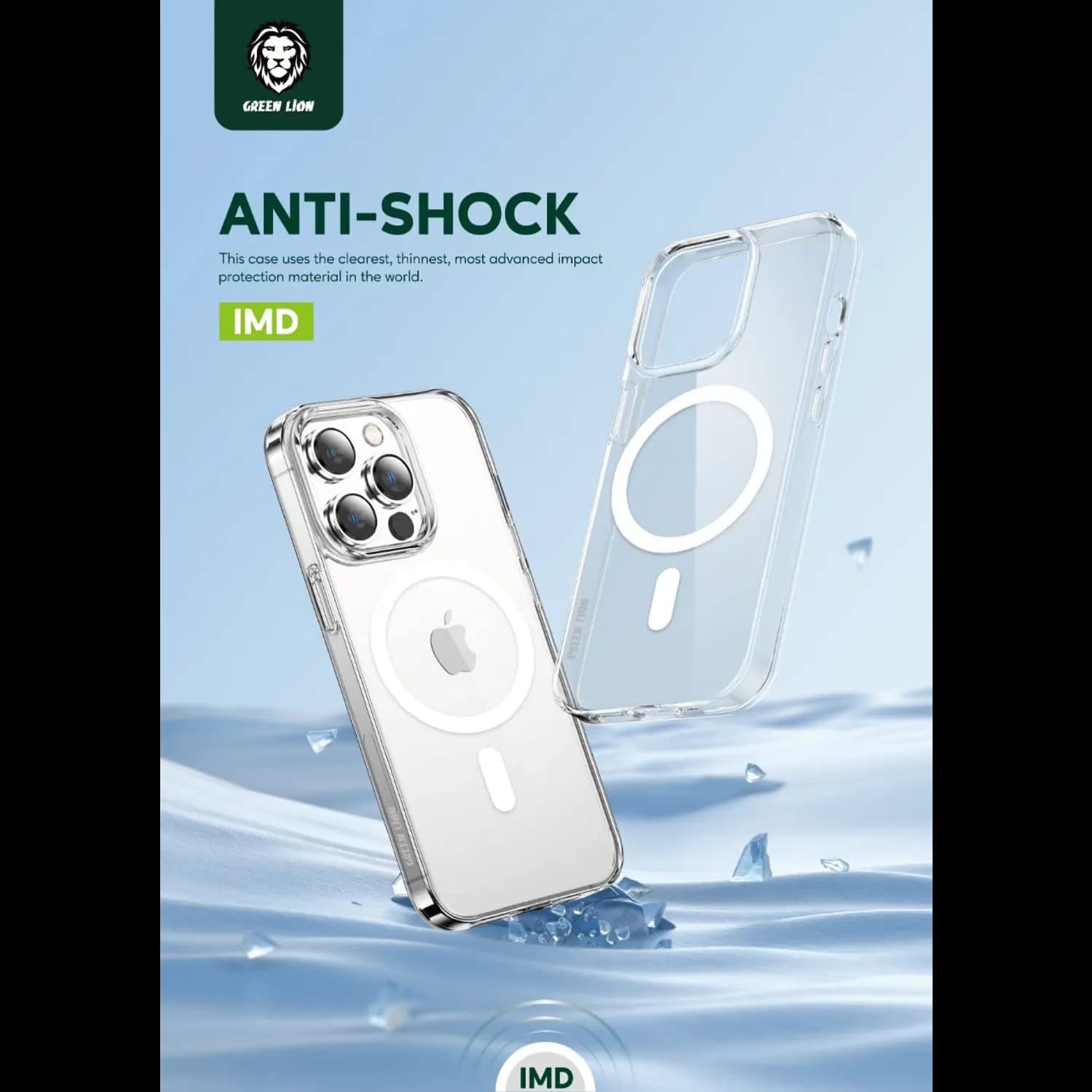 Green Lion iPhone 14 Pro Case Classic - MagSafe Compatible, Clear 4