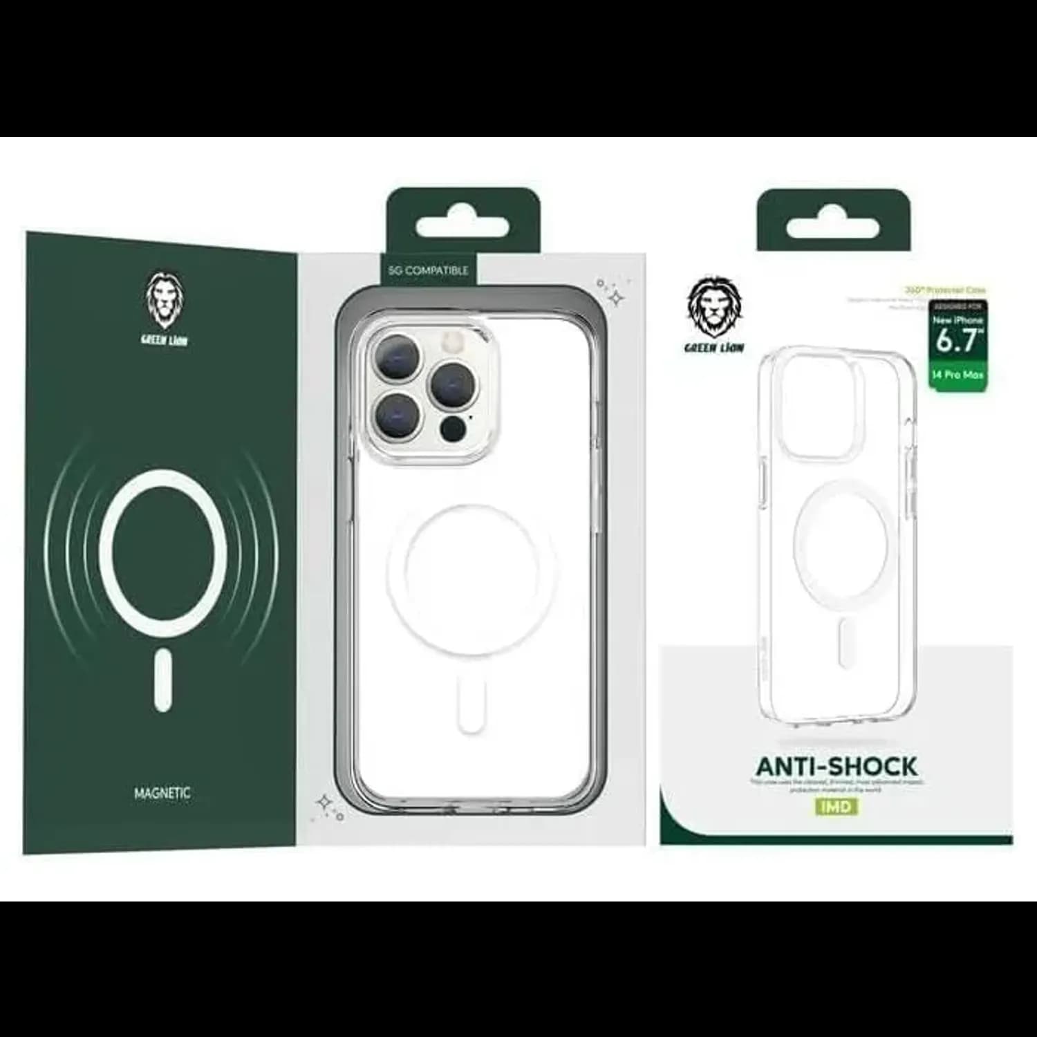 Green Lion iPhone 14 Pro Max Case Classic - Military-Grade, Clear 2