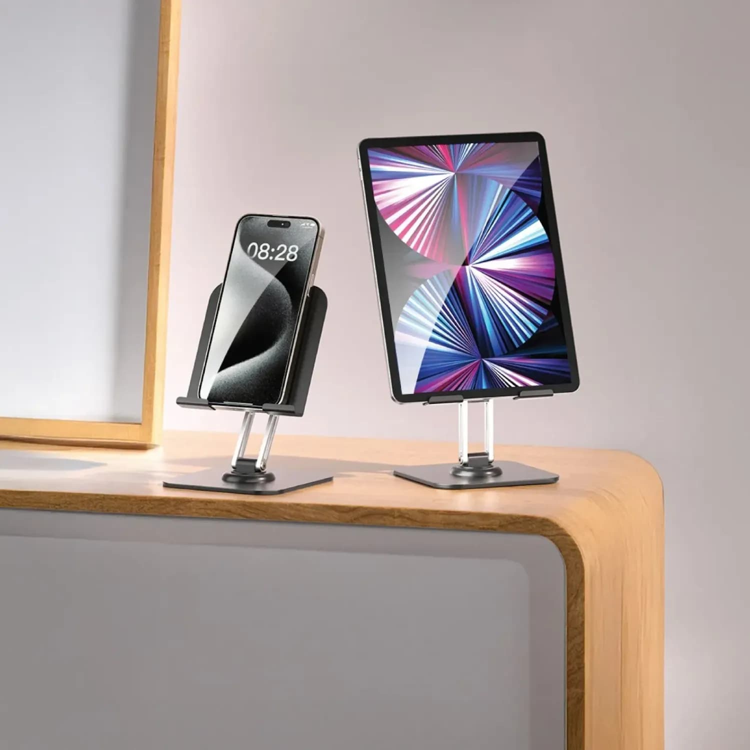 Green Lion Phone & Tablet Holder M6 - Foldable, 360° Rotation, Black 2