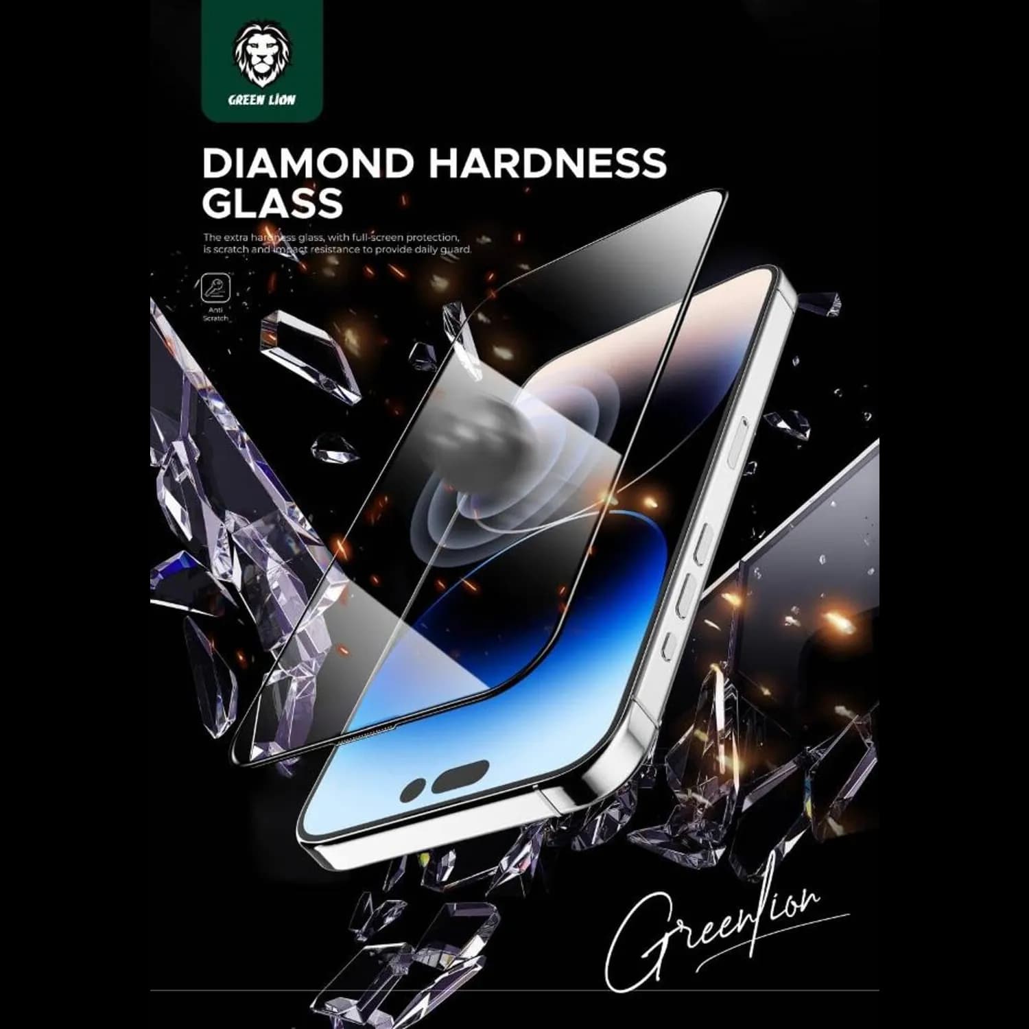 Green Lion Screen Protector iPhone 15 Pro - 9H Hardness, Clear 4