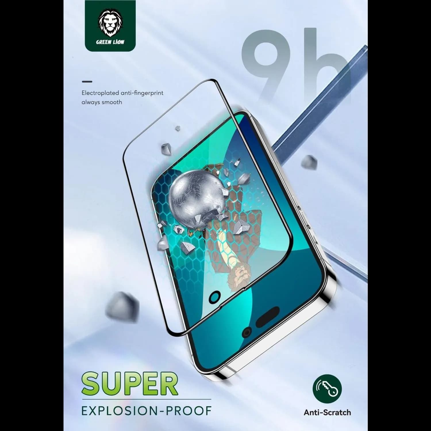 Green Lion Screen Protector iPhone 14 Pro - 9H Hardness, Clear 5