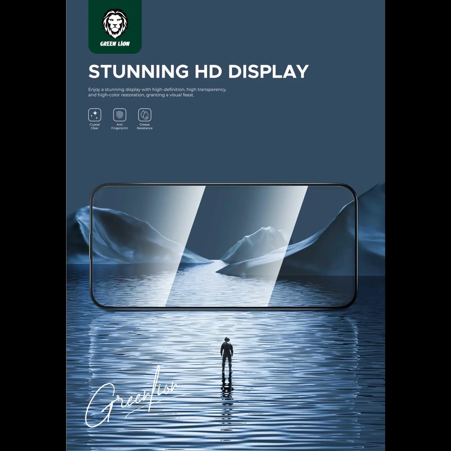 Green Lion Screen Protector iPhone 15 Pro 6.1 - 3D HD-PET, 9H Glass 5