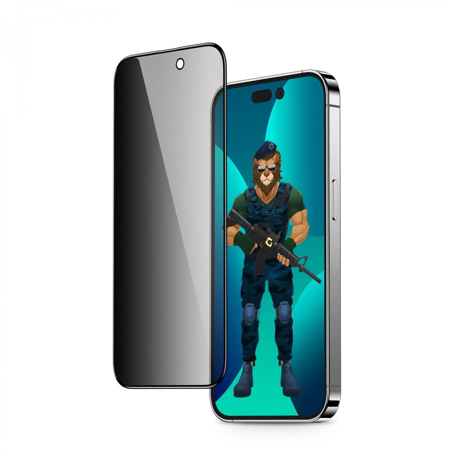 Green Lion Screen Protector iPhone 13 Pro Max/14 Plus - 3D PET Privacy, Black 1