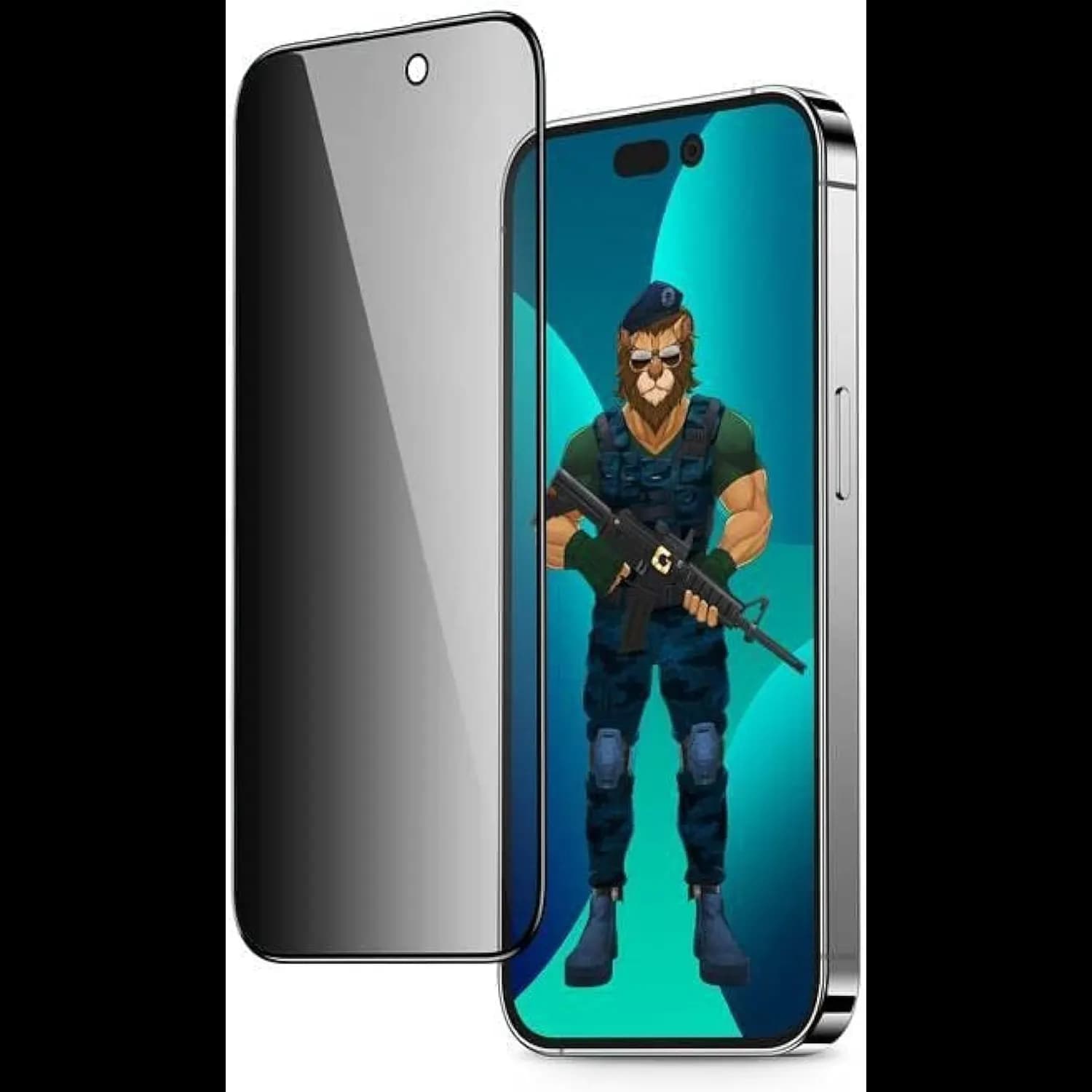 Green Lion Screen Protector iPhone 14 Pro 6.1 - 3D Curved Privacy Glass 3