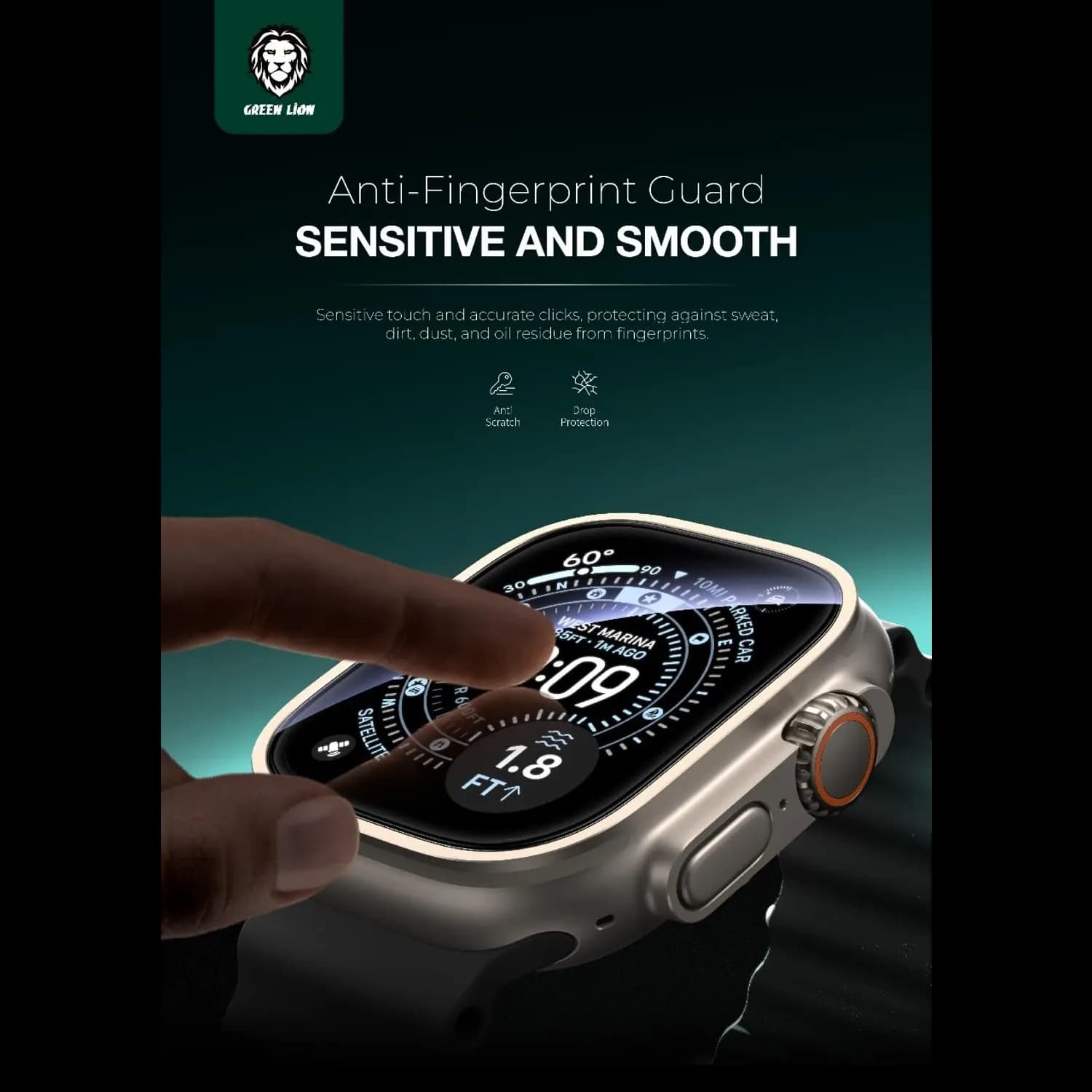 Green Lion Screen Protector Ultra 3 - 3D Clear for Apple Watch 49mm 4
