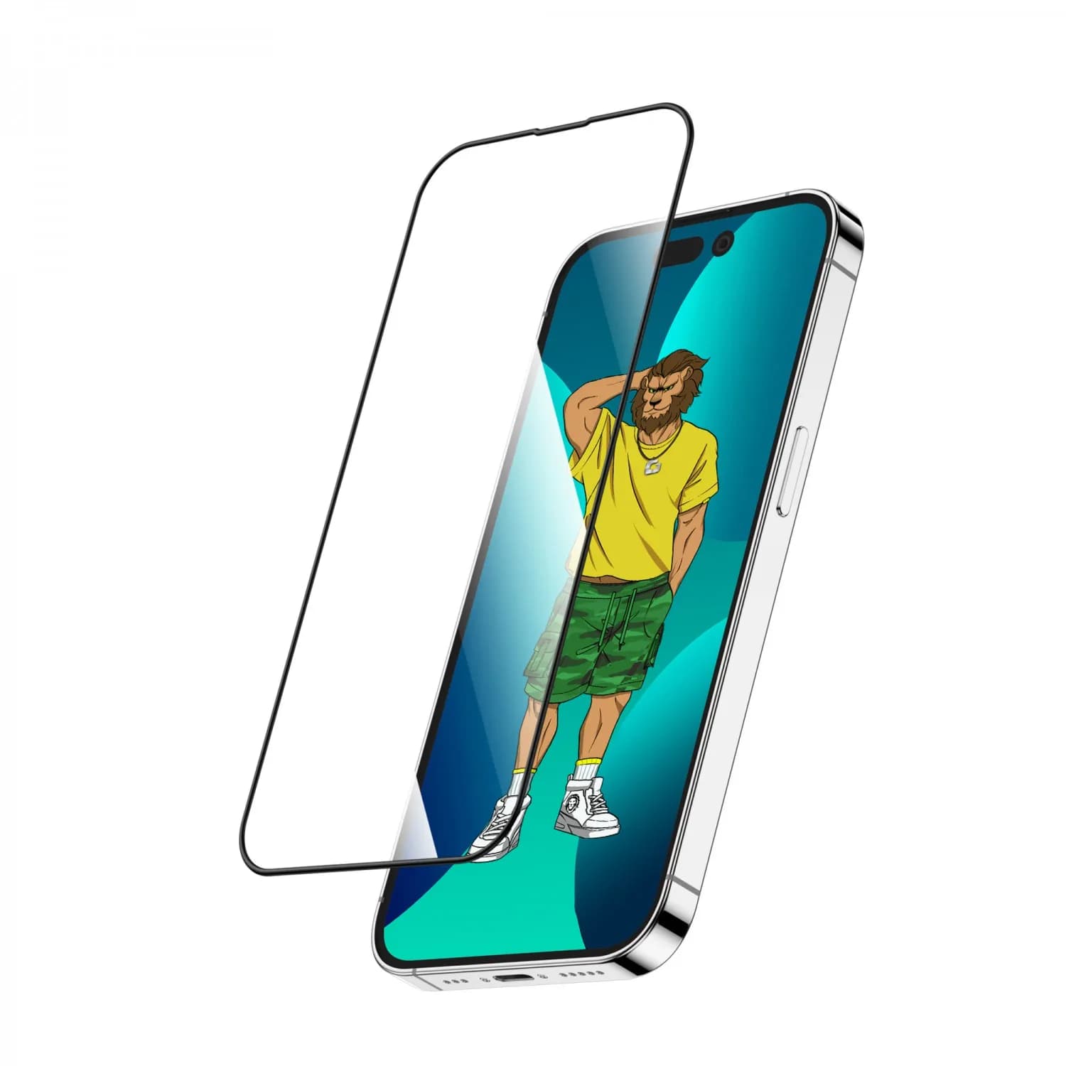 Green Lion 3D Silicone Screen Protector for iPhone 13 Pro Max/14 Plus - Clear 2