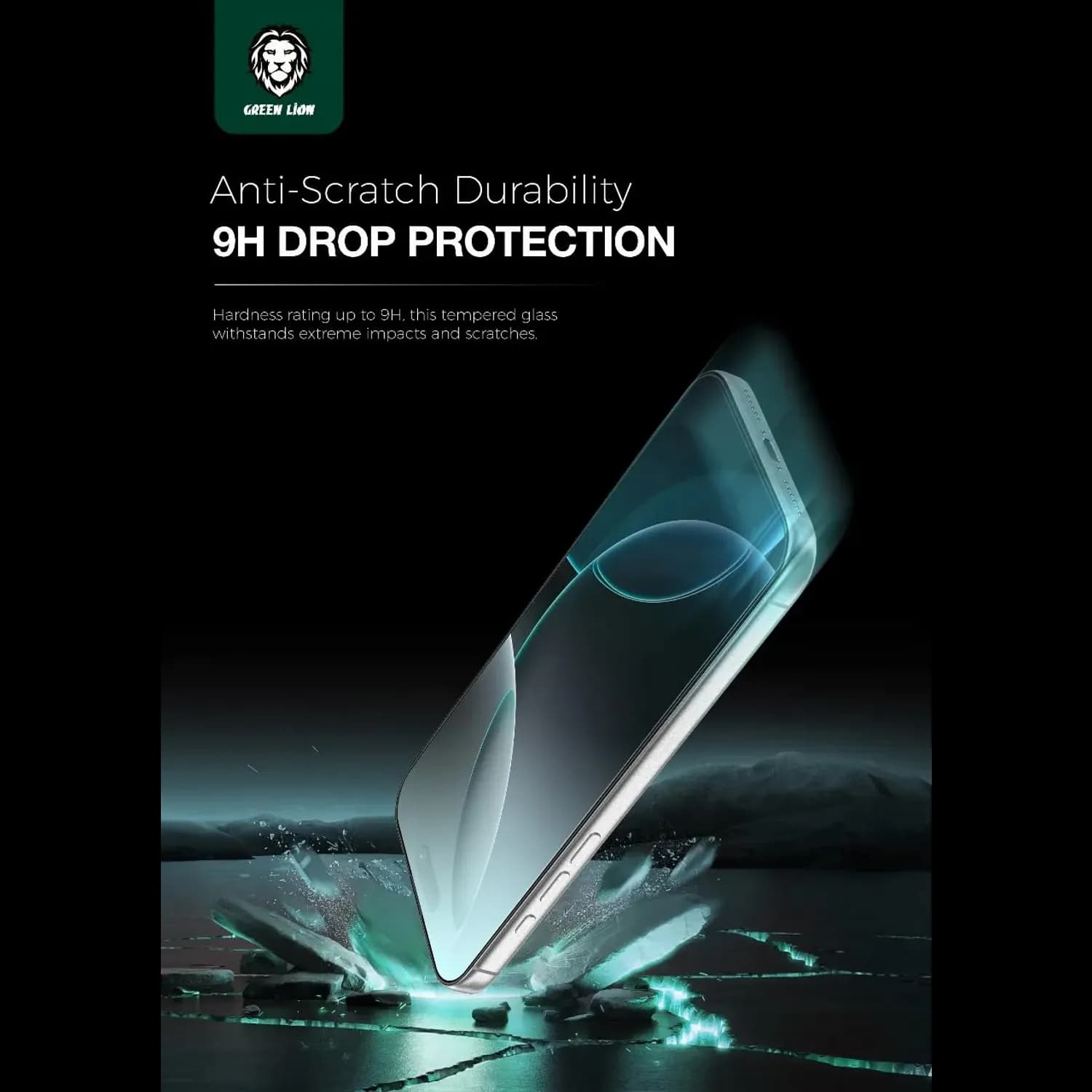 Green Lion Screen Protector iPhone 17 - 3D Silicone Plus, 9H Tempered Glass, Clear 5