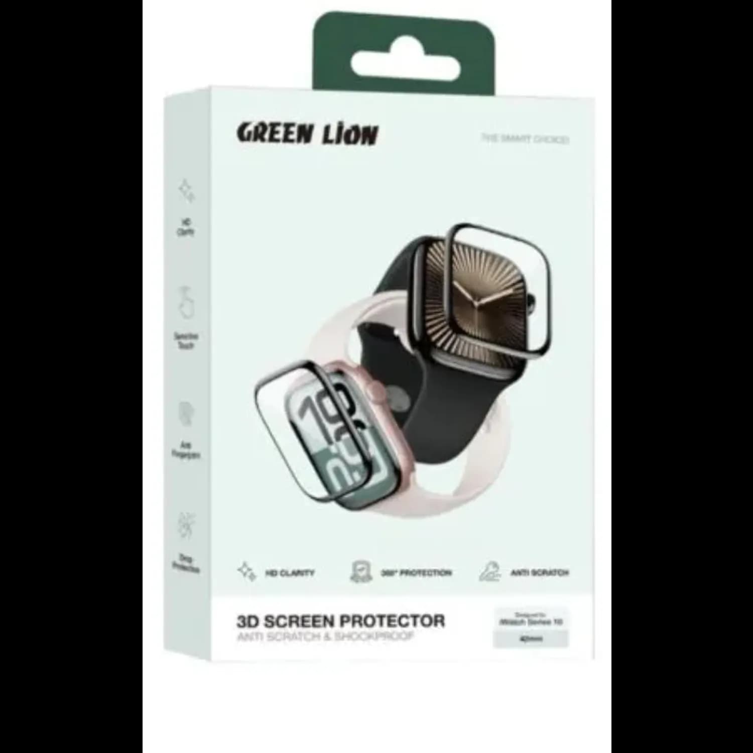 Green Lion Watch Screen Protector 42mm - 3D Ultraflex, Clear 4