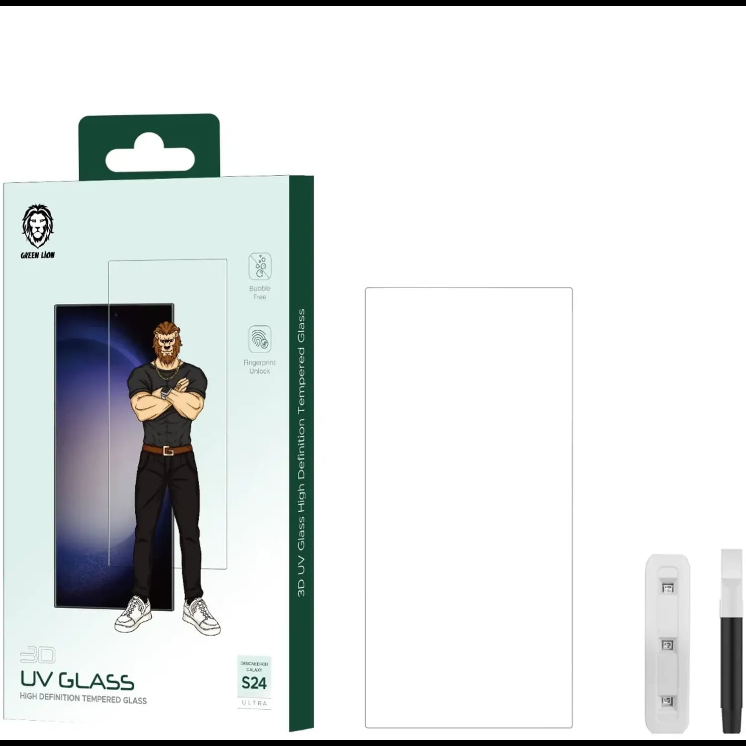 Green Lion Screen Protector S24 Ultra - 3D UV Tempered Glass, Clear