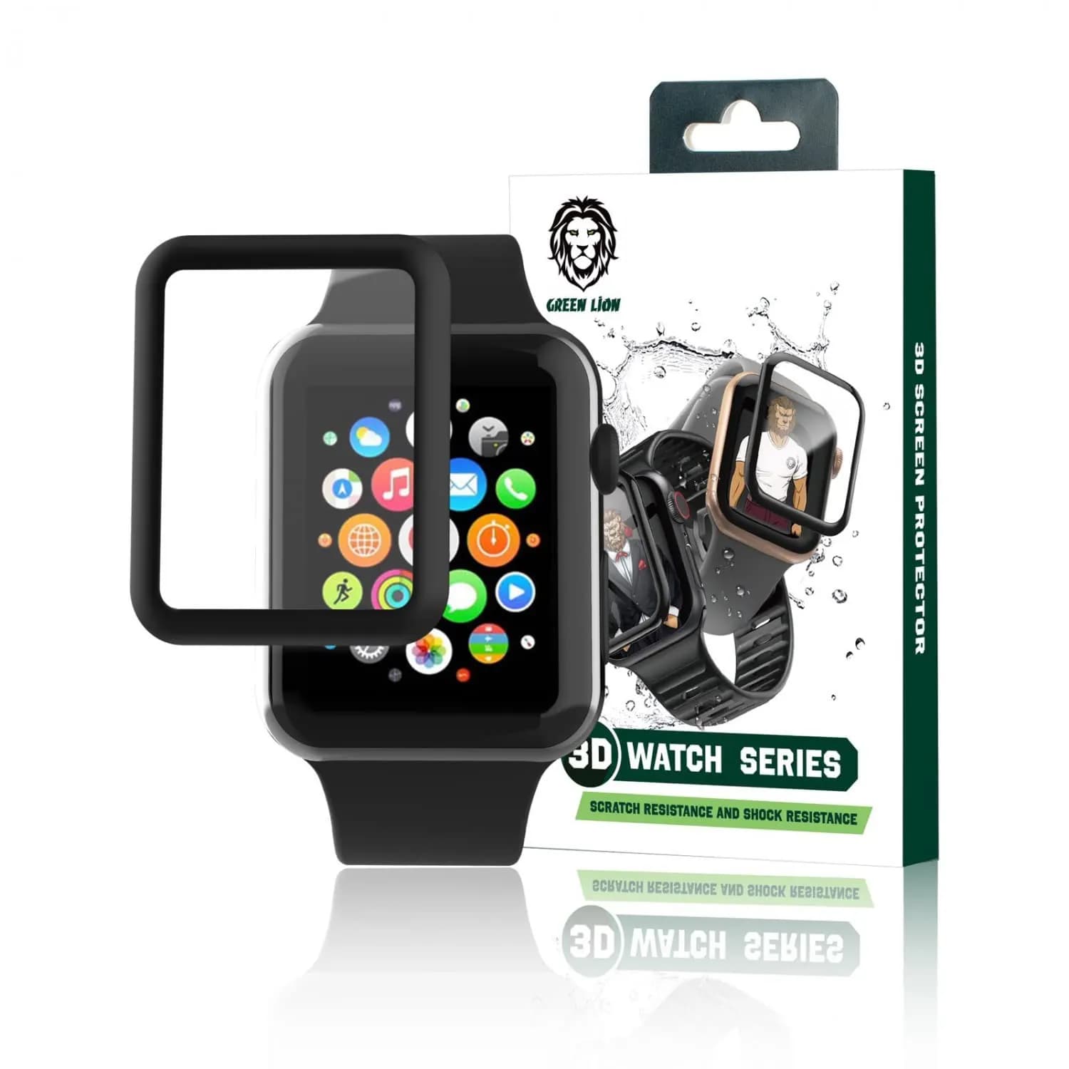 Green Lion Glass Screen Protector - 3D HD, Clear/Black Edge 1
