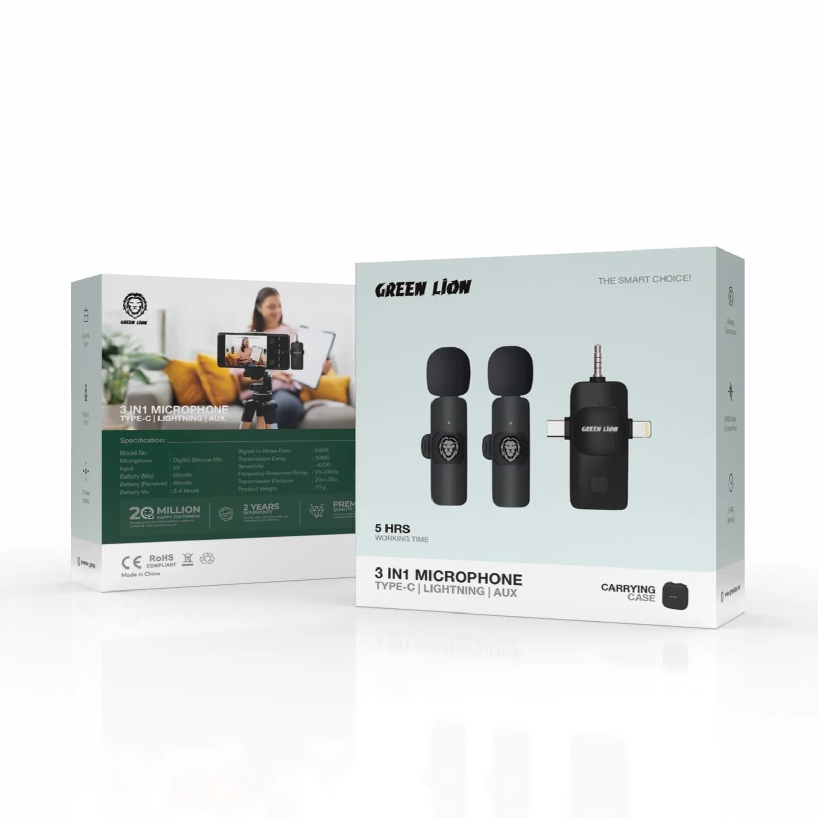 Green Lion Microphone GM-75X 3-in-1 Wireless - Black 3