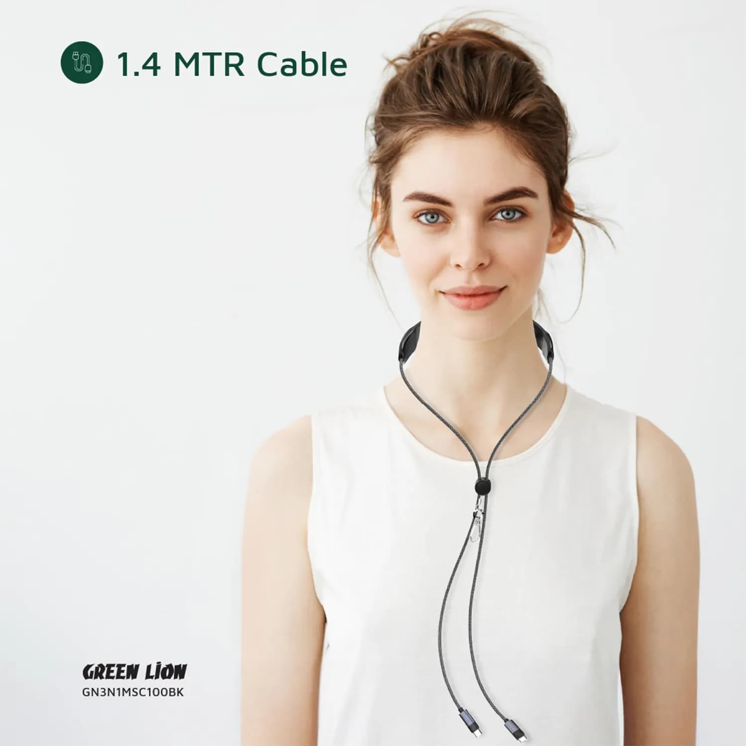 Green Lion Neck Massager - 3-in-1, PD 100W Fast Charge, Black 4