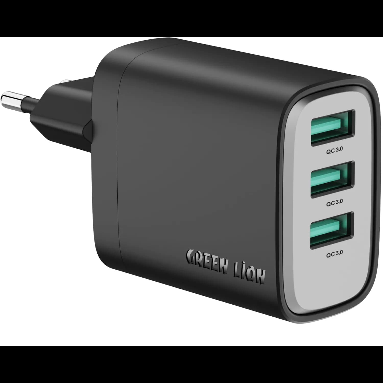 Green Lion Wall Charger Supra - 24W, 3-Port USB-A, Black Grey 1 Green Lion Wall Charger Supra - 24W, 3-Port USB-A, Black Grey 1