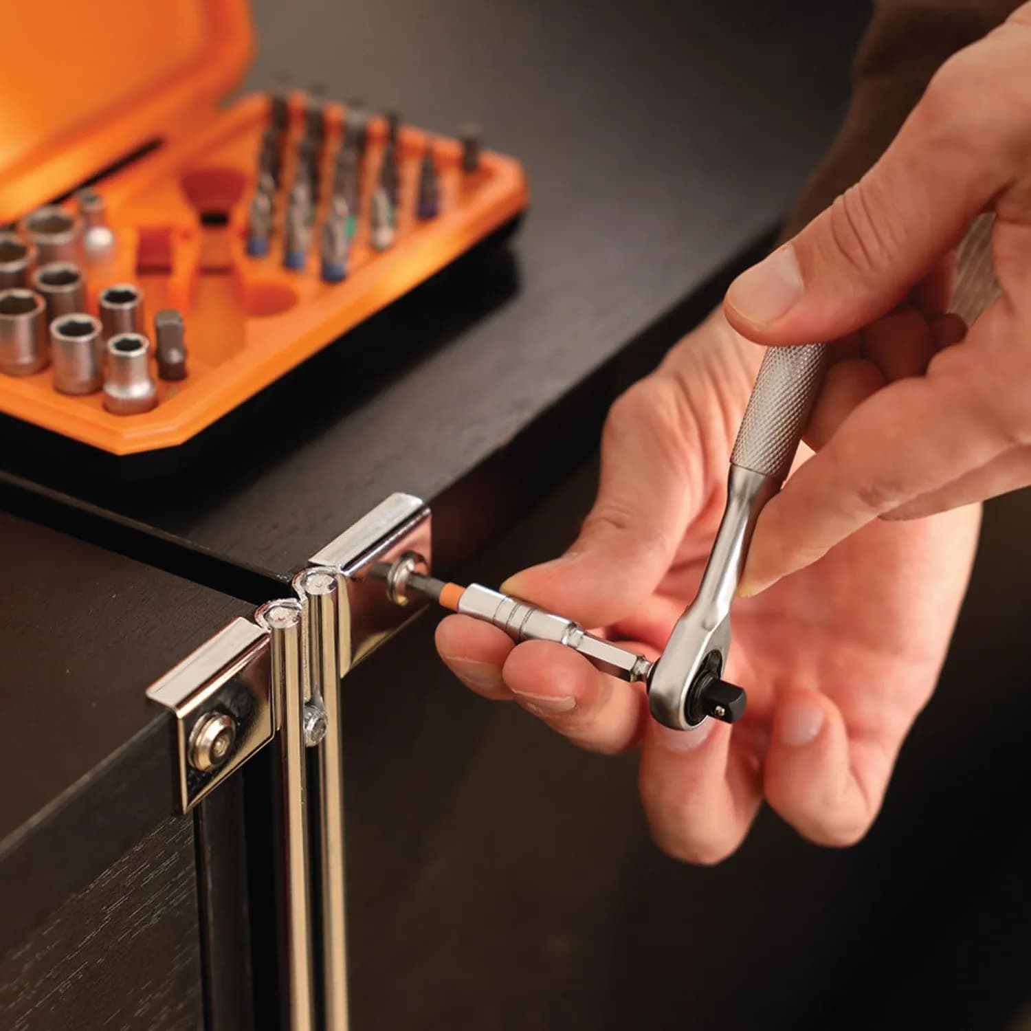 Green Lion Ratchet Socket Set - 42-In-1, 70Nm Torque, Black 2
