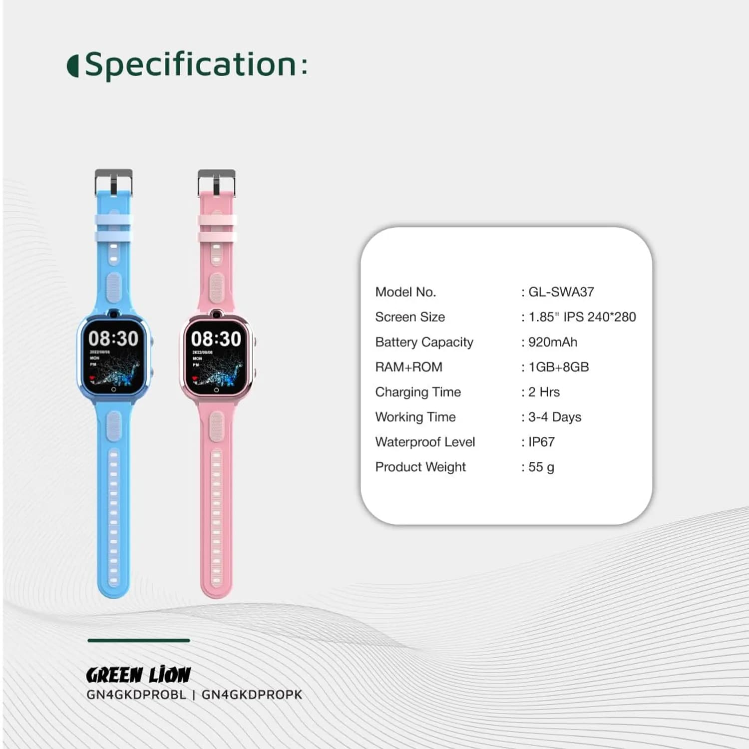 Green Lion Kids Watch Pro - 4G, 1.85" Smartwatch 5