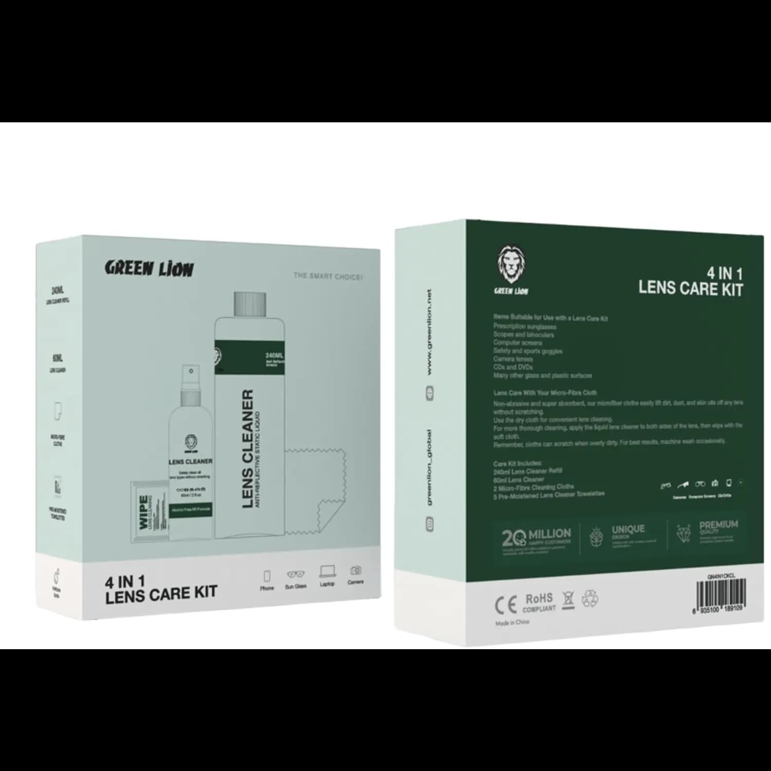Green Lion Braided Fast Charging Cable - 65W, 2m Black