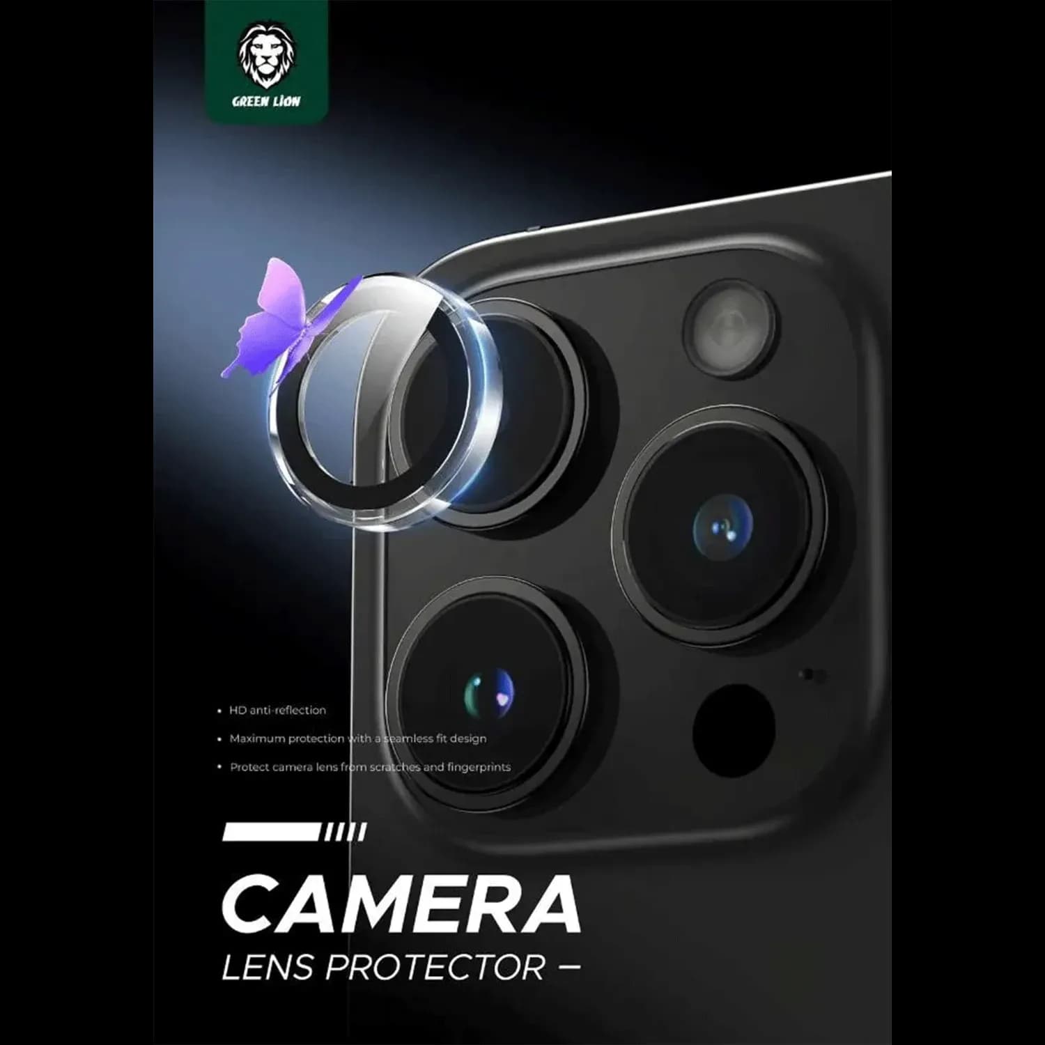 Green Lion Defender Pack 4-in-1 - Transparent, iPhone 15 Pro Max 5