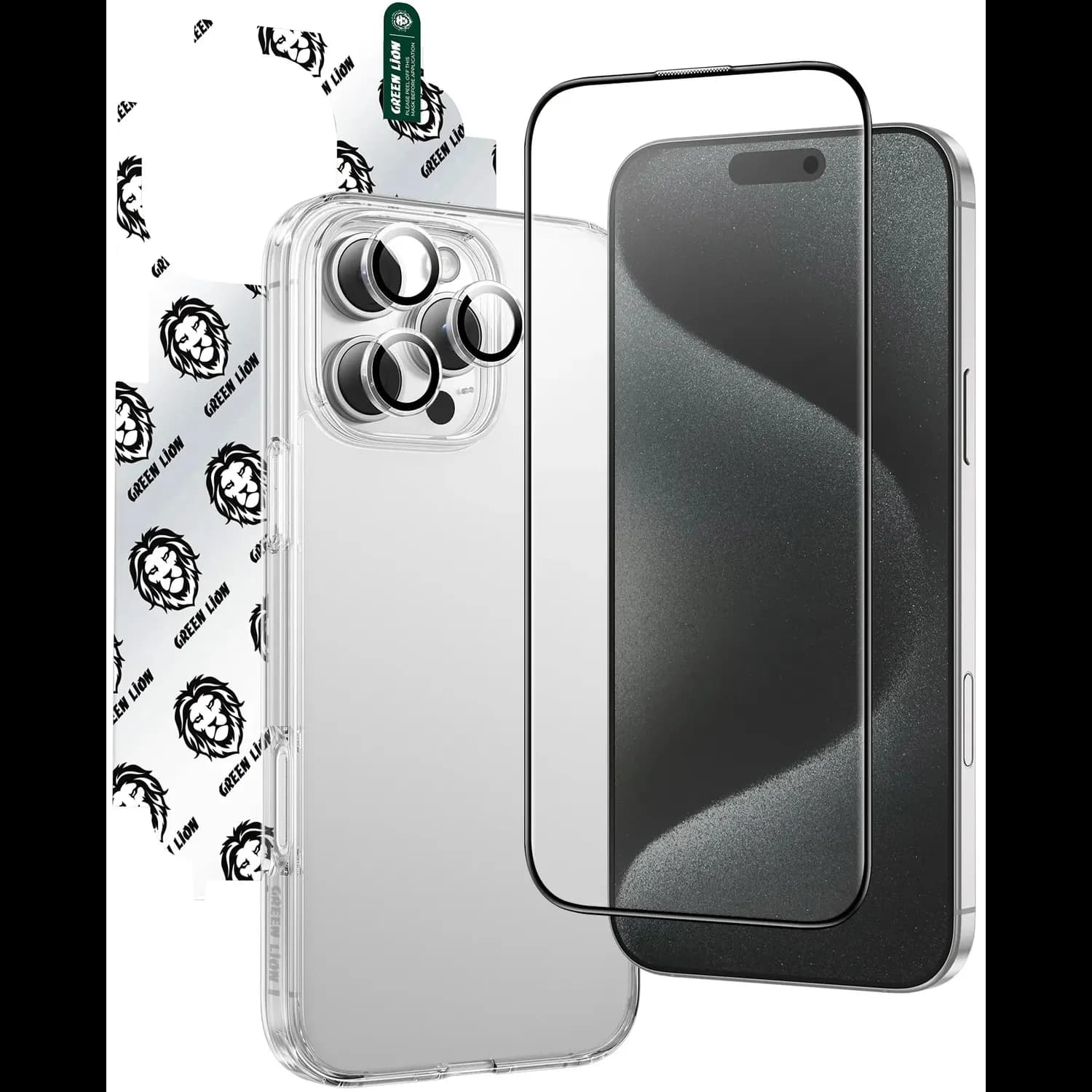 Green Lion Defender Pack 4-in-1 for iPhone 16 Plus - Clear 1 Green Lion Defender Pack 4-in-1 for iPhone 16 Plus - Clear 1