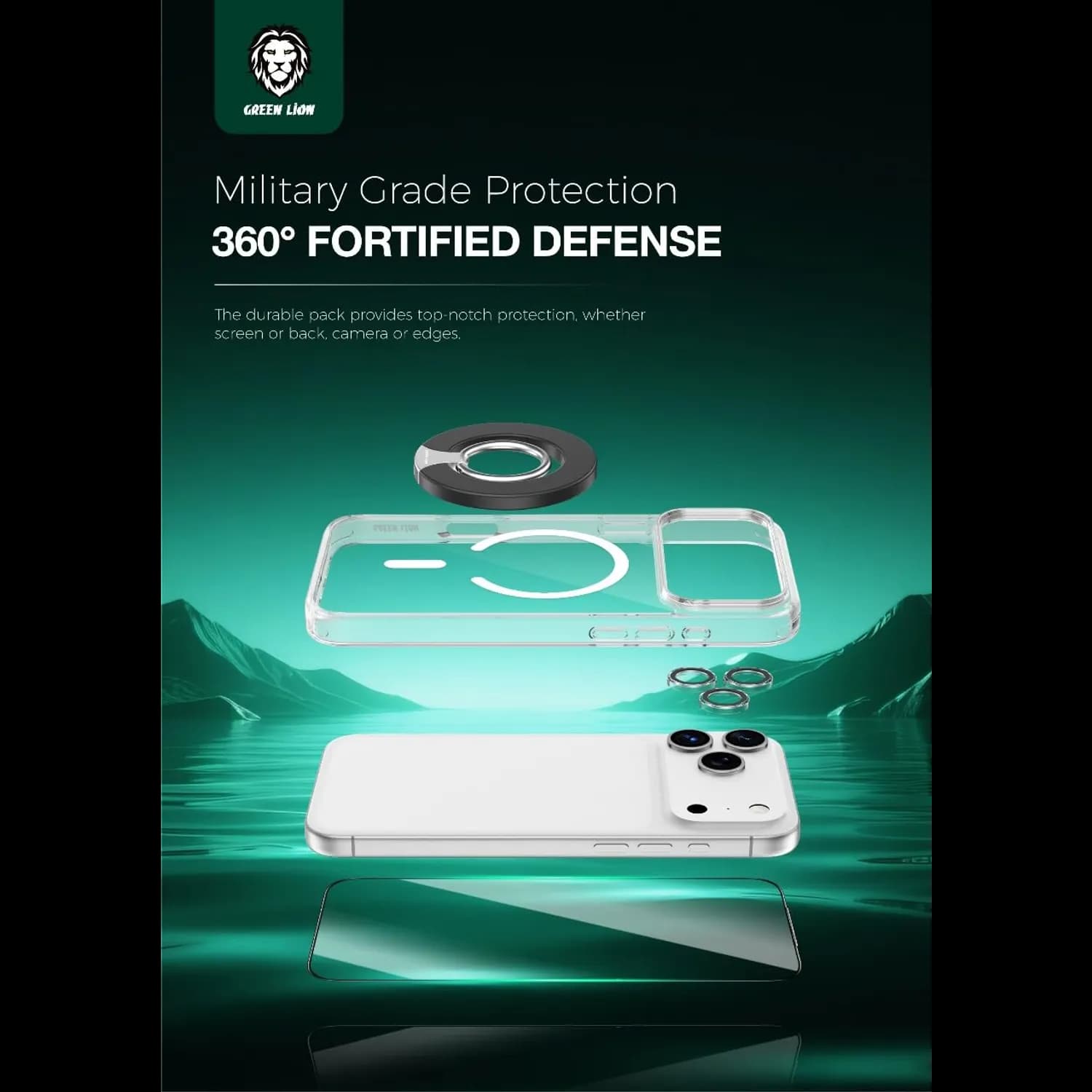 Green Lion Protection Pack iPhone 17 Pro Max - 4-in-1 Clear 4