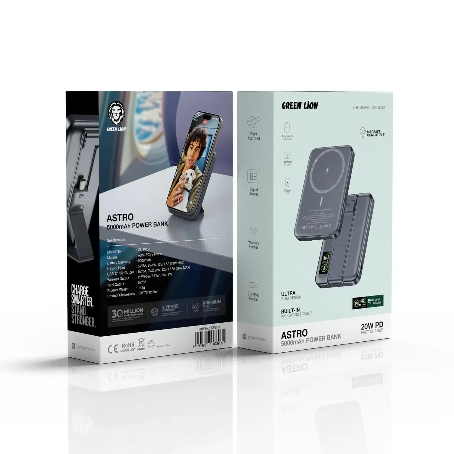 Green Lion Power Bank - 5000mAh 20W PD, Gray 2
