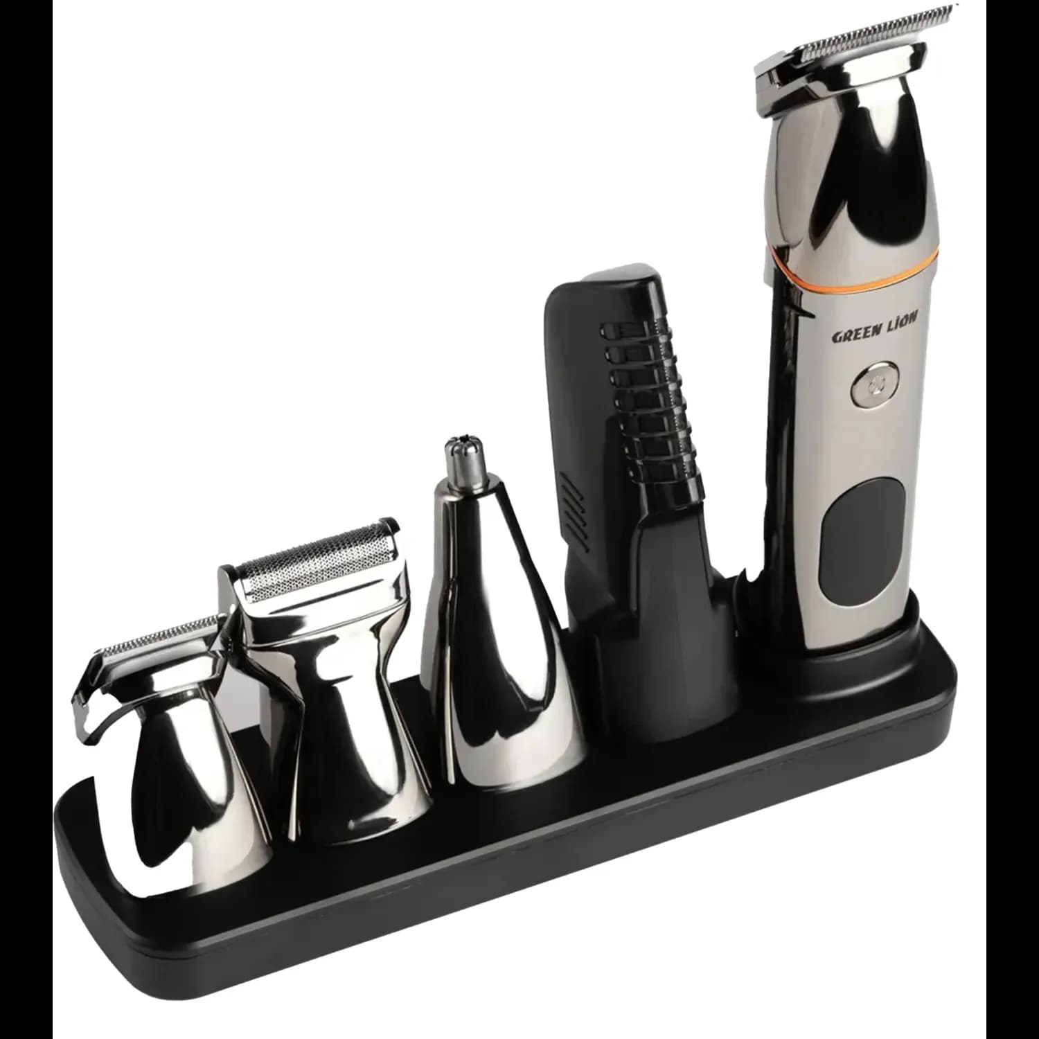 Green Lion Hair Clipper Set - 5-in-1, Cordless, Black 5