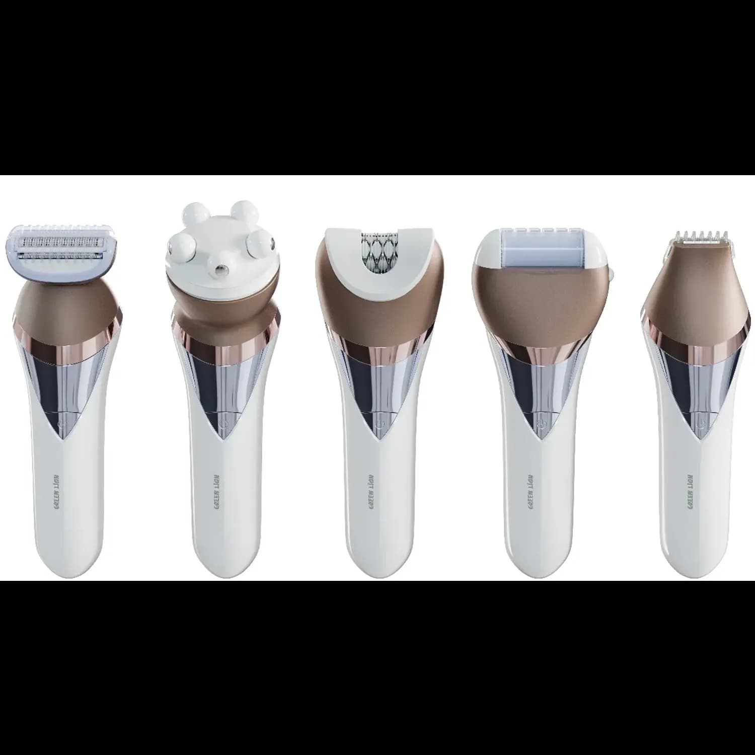Green Lion Epilator Kit - 5-in-1, Waterproof, White 1 Green Lion Epilator Kit - 5-in-1, Waterproof, White 1