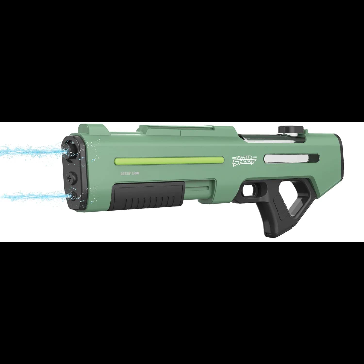 Green Lion Water Gun GN65 - Dual Nozzle, Electric & Manual, Dark Green — Green 2