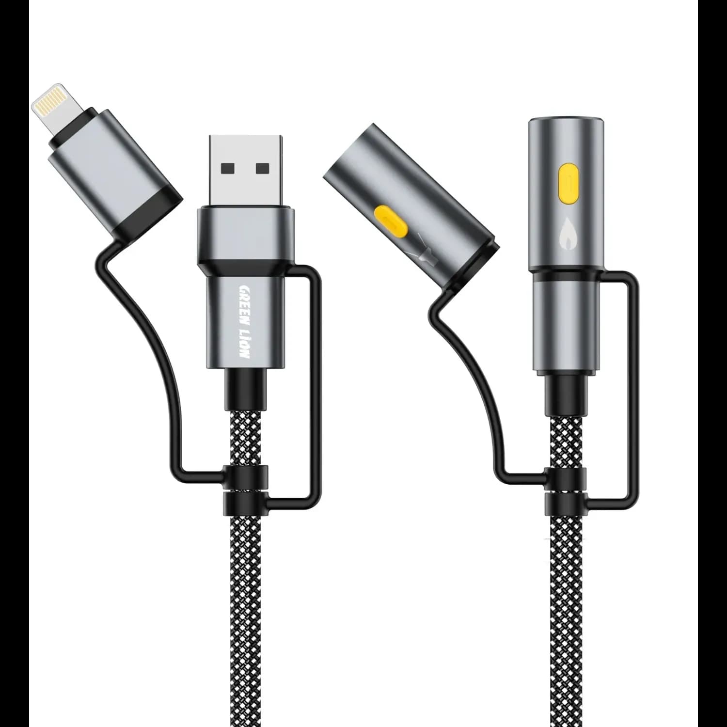 Green Lion Charging Cable - 60W PD Fast Charge, Gray 1